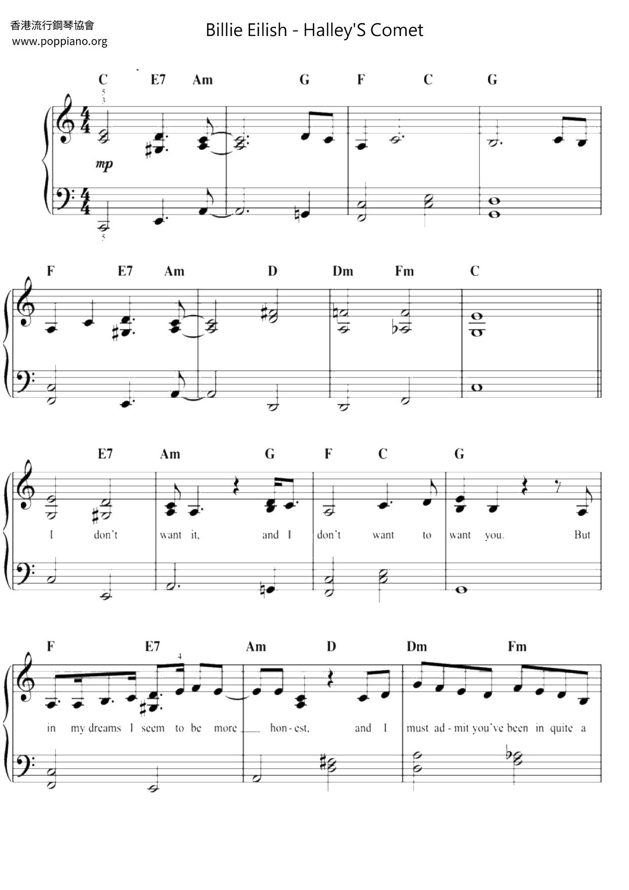 Halley's Comet琴譜