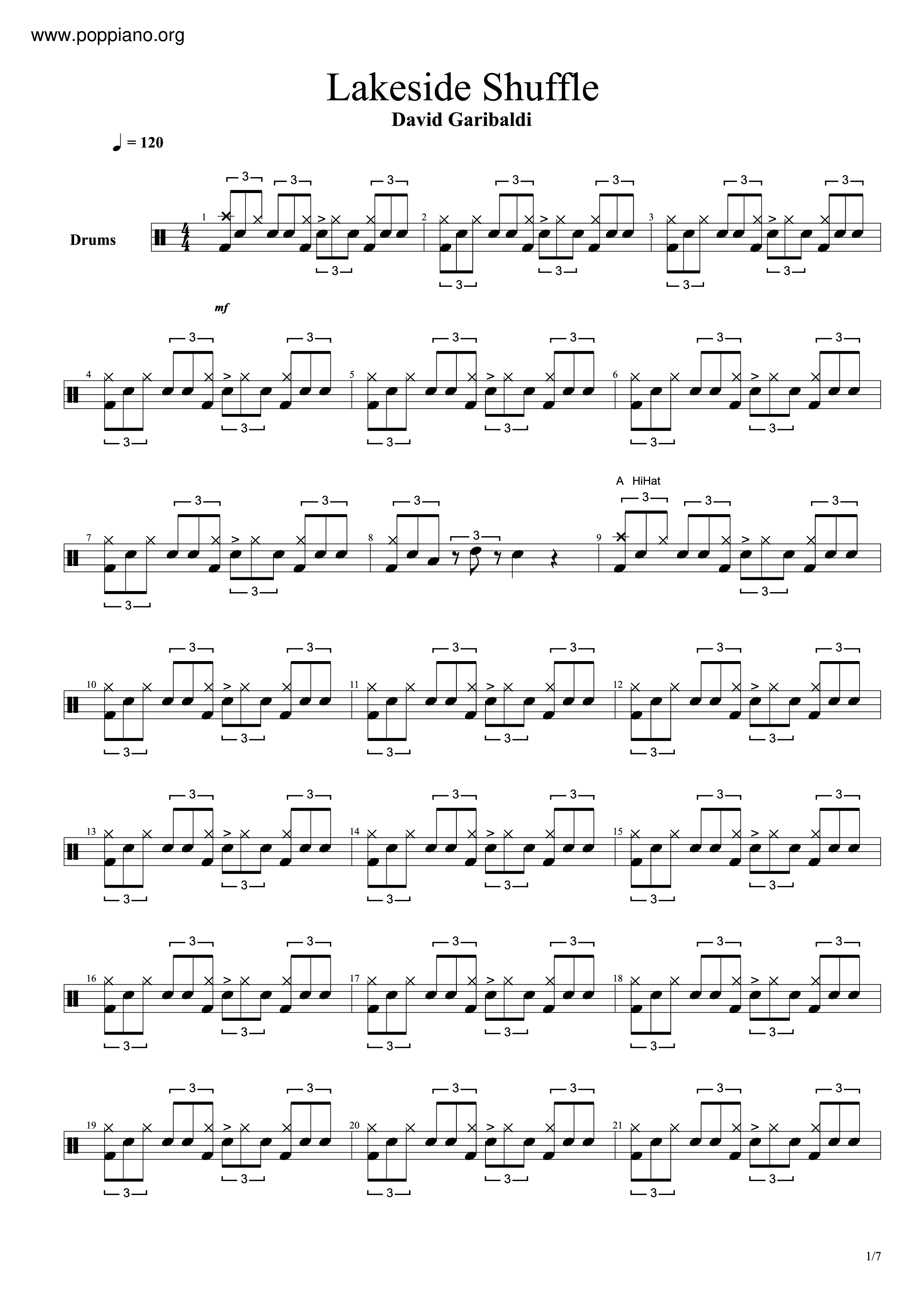 Lakeside Shuffle琴譜