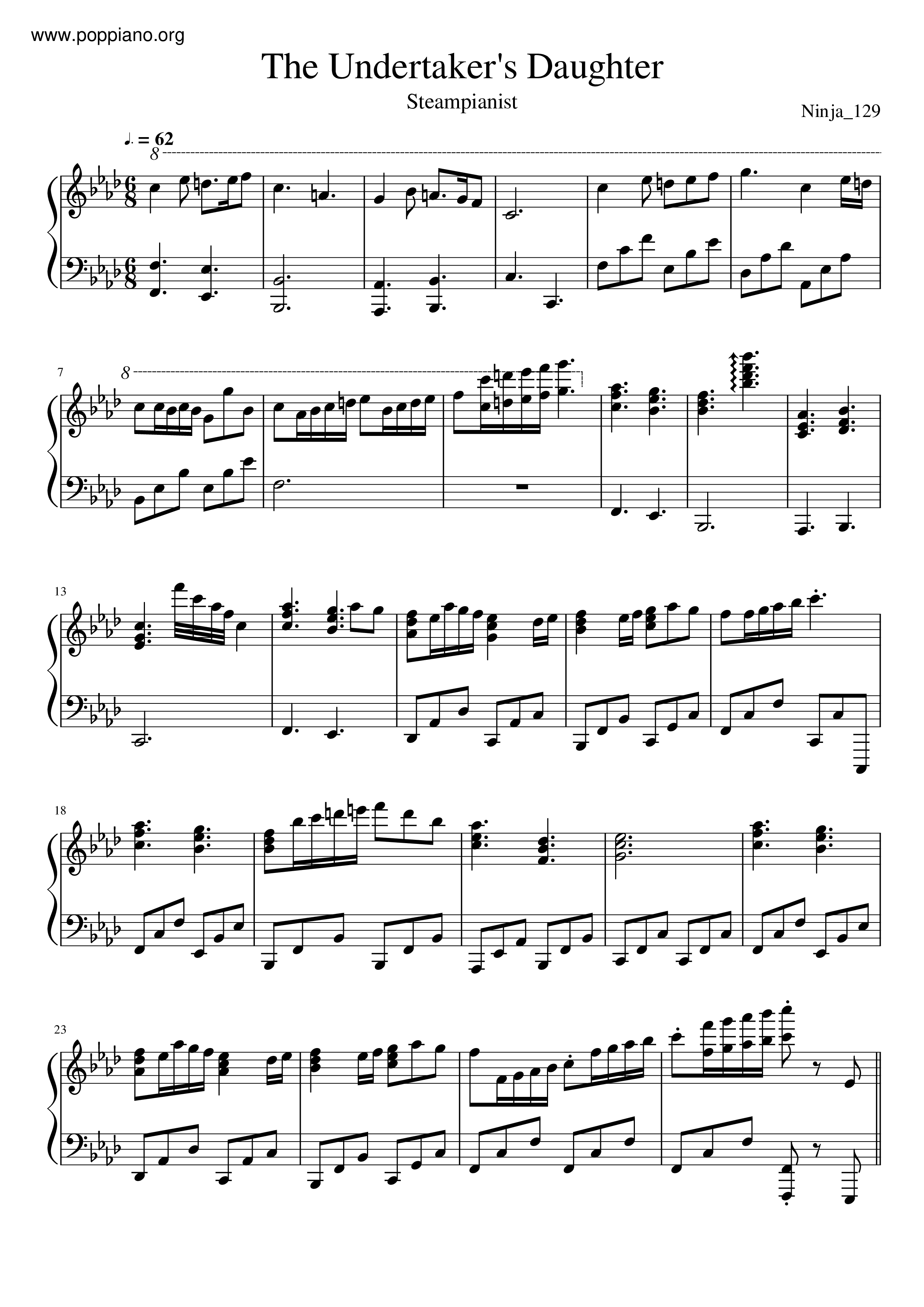 The Undertaker's Daughter Score