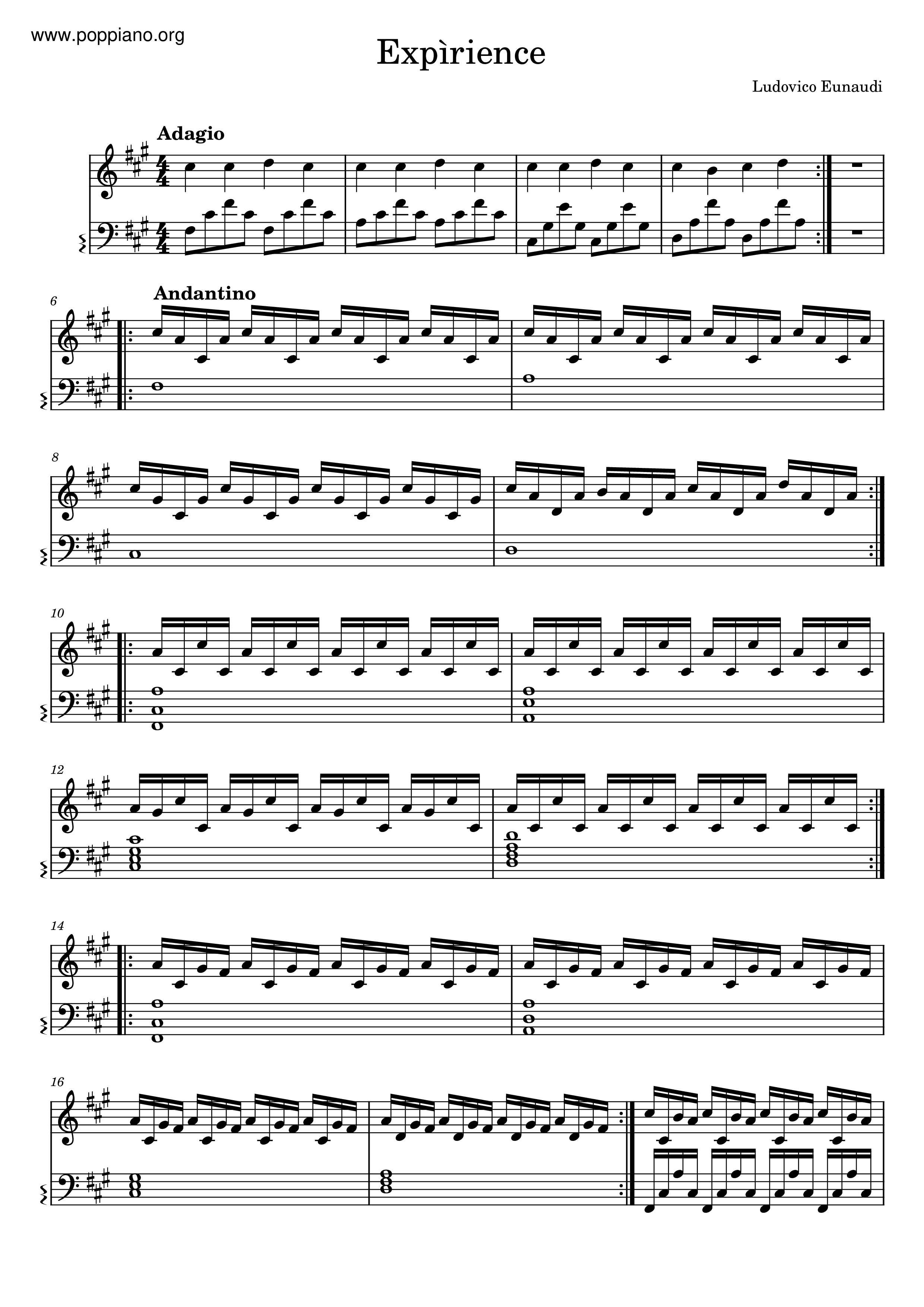 Experience Sheet Music Piano Score Free PDF Download HK Pop Piano Academy