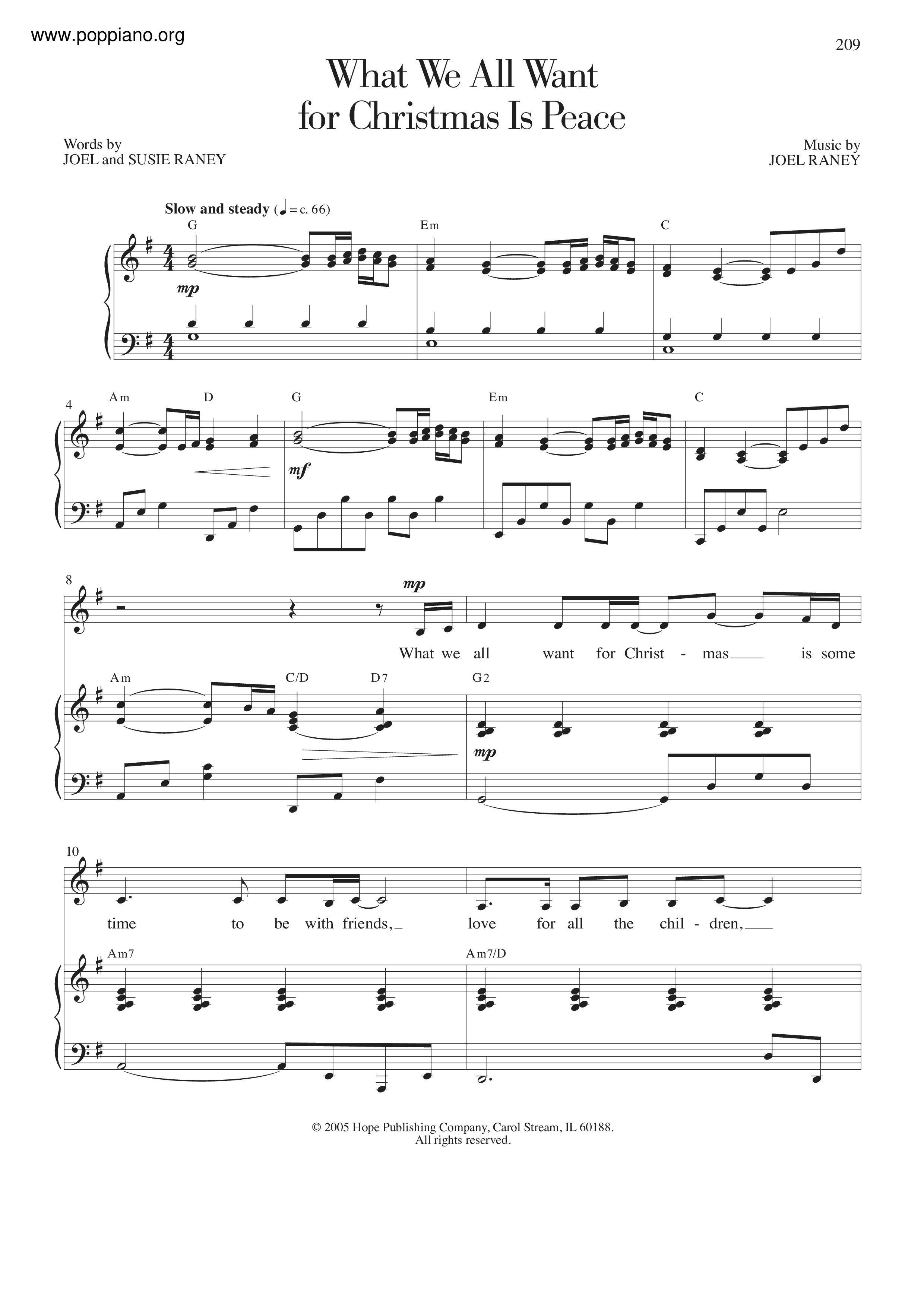 What We All Want For Christmas Is Peace Score