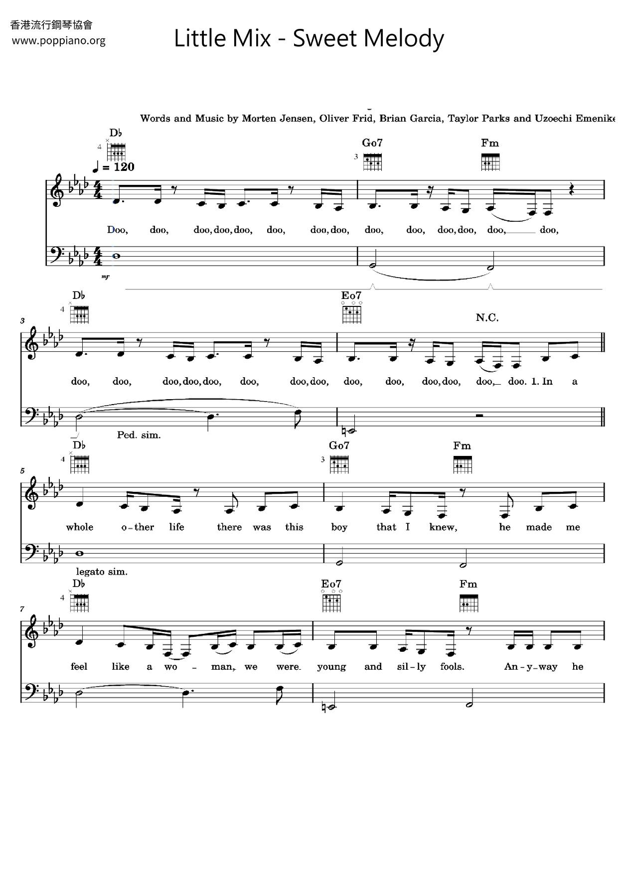 Sweet Melody Score