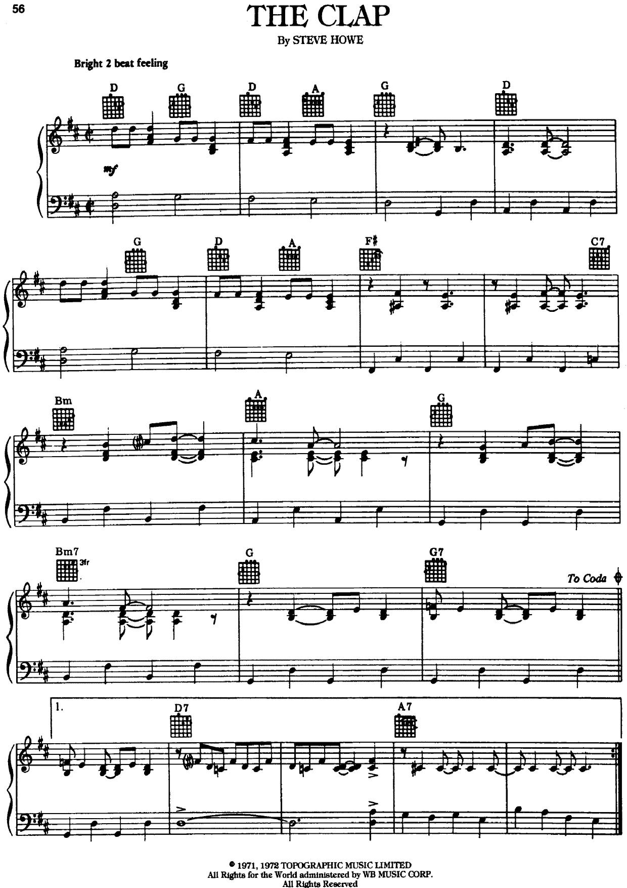 The Clap琴谱