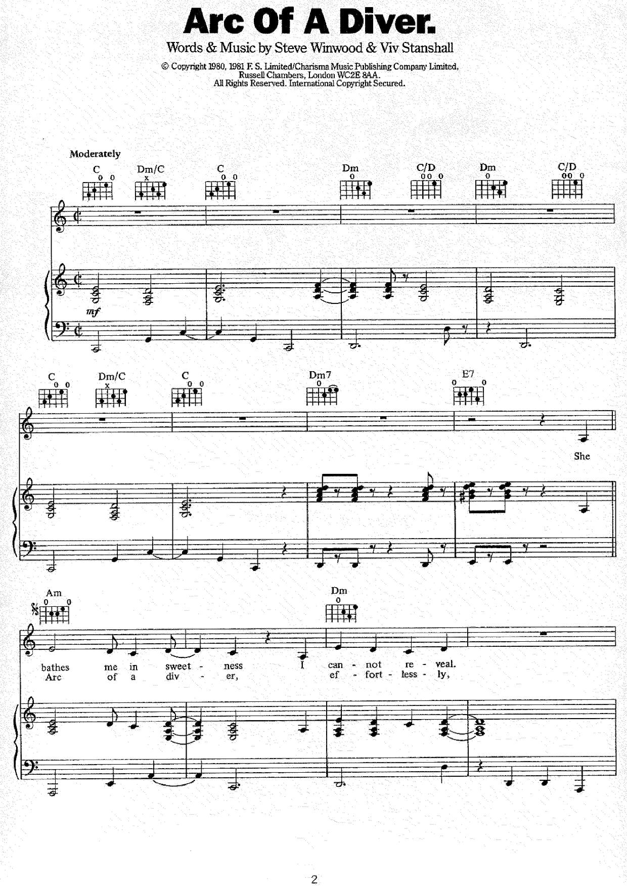 Arc Of A Diver Score