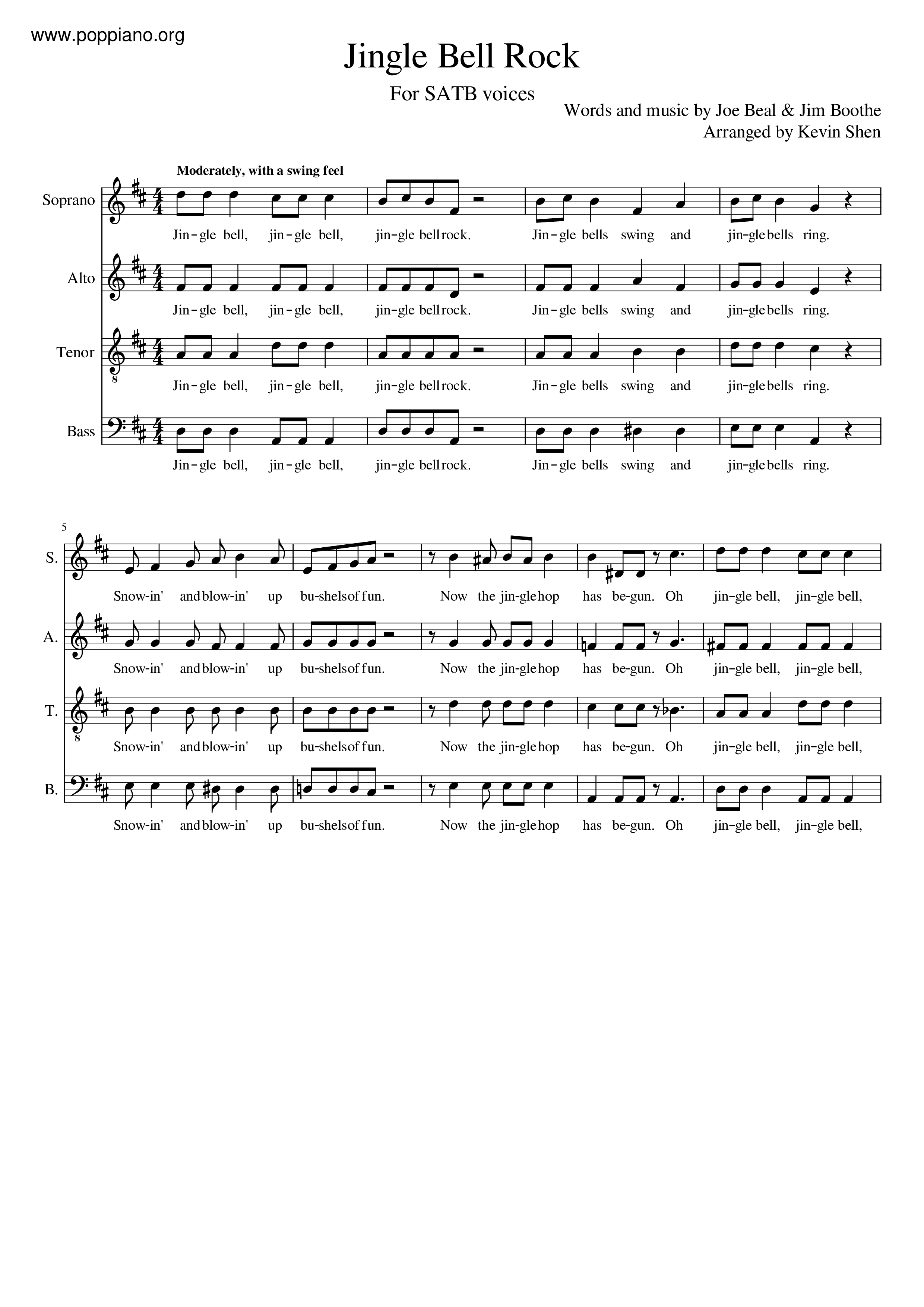 Jingle Bell Rock Score