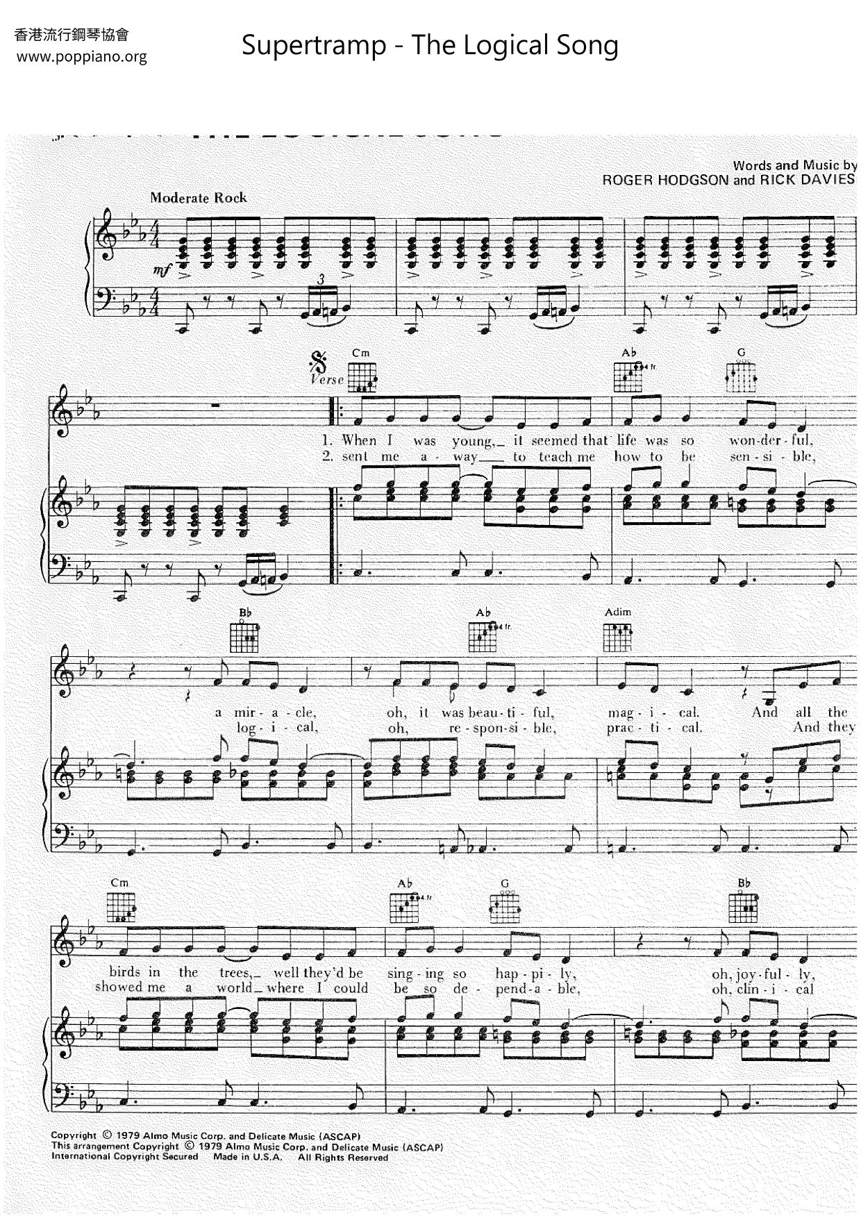 The Logical Song Score