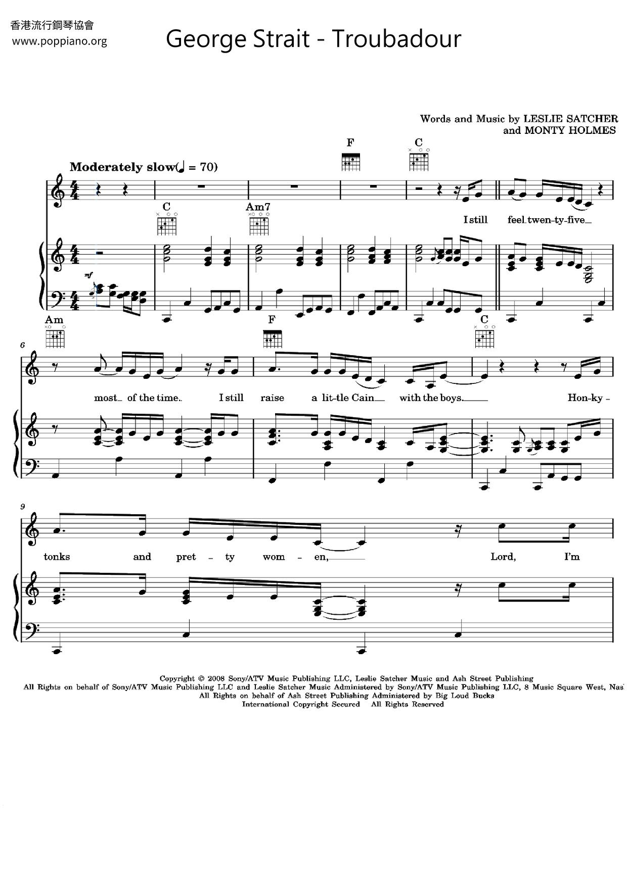 Troubadour Score