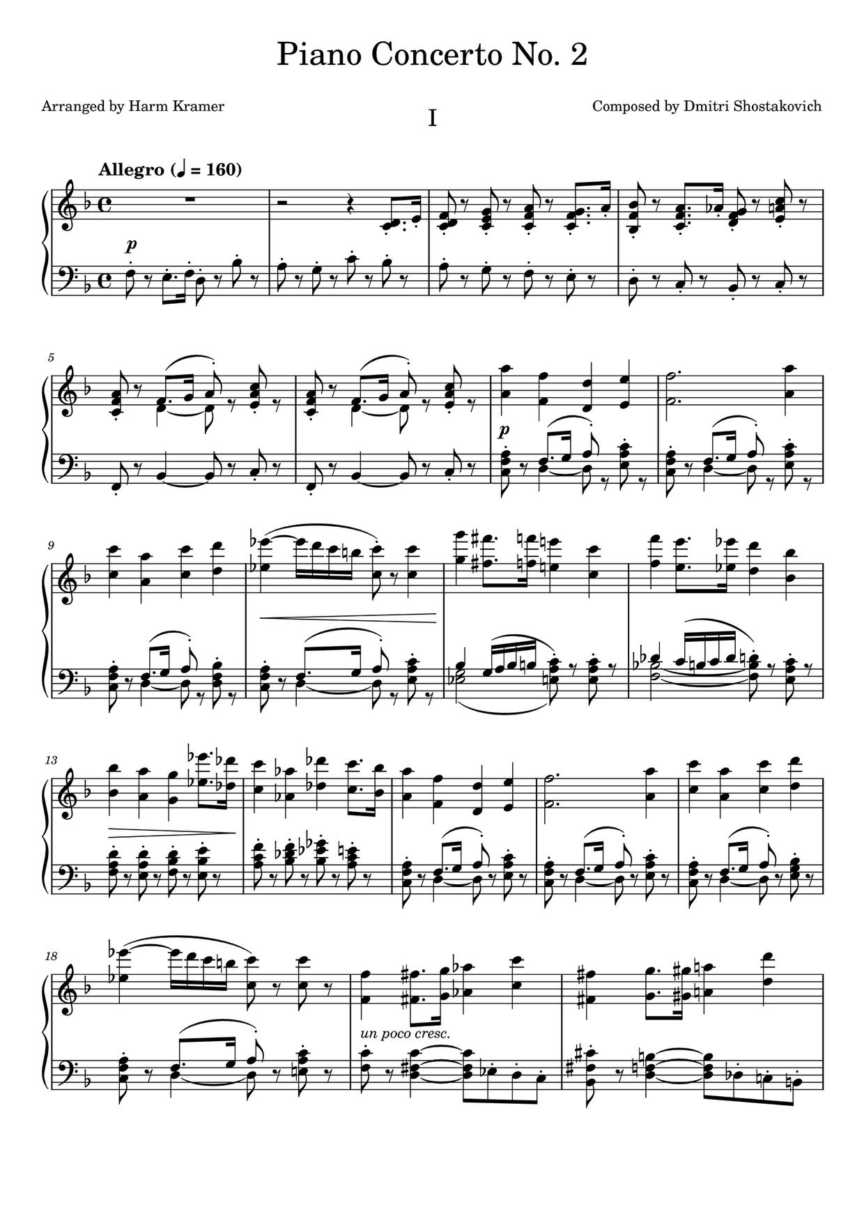 Piano Concerto No. 2 Op. 102 In F Major: Ii. Andanteピアノ譜