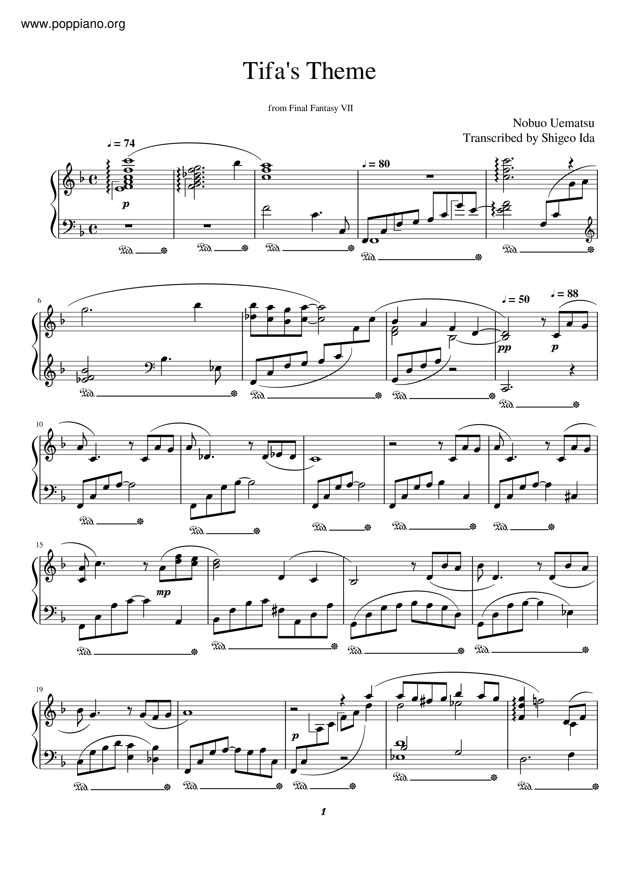 Tifa's Theme Score