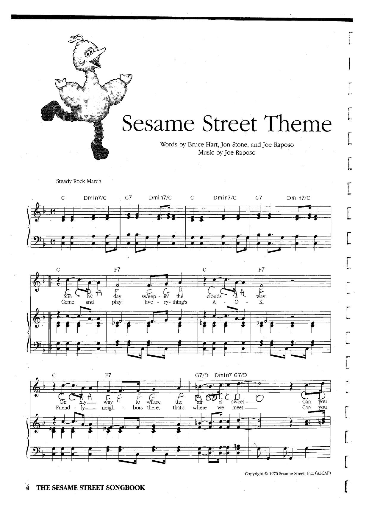 Sesame Street Theme琴谱