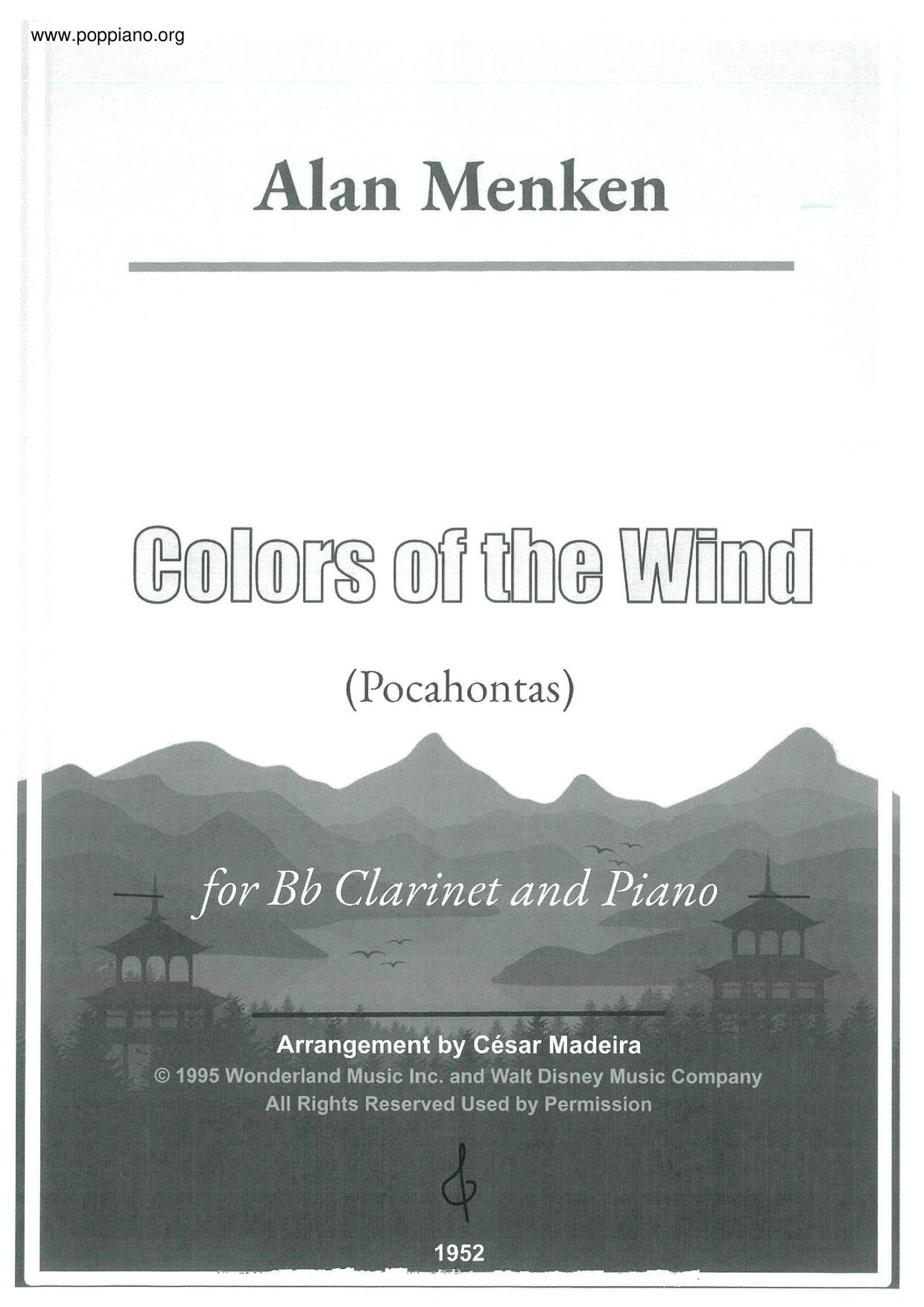 Pocahontas - Colors of the Wind Score