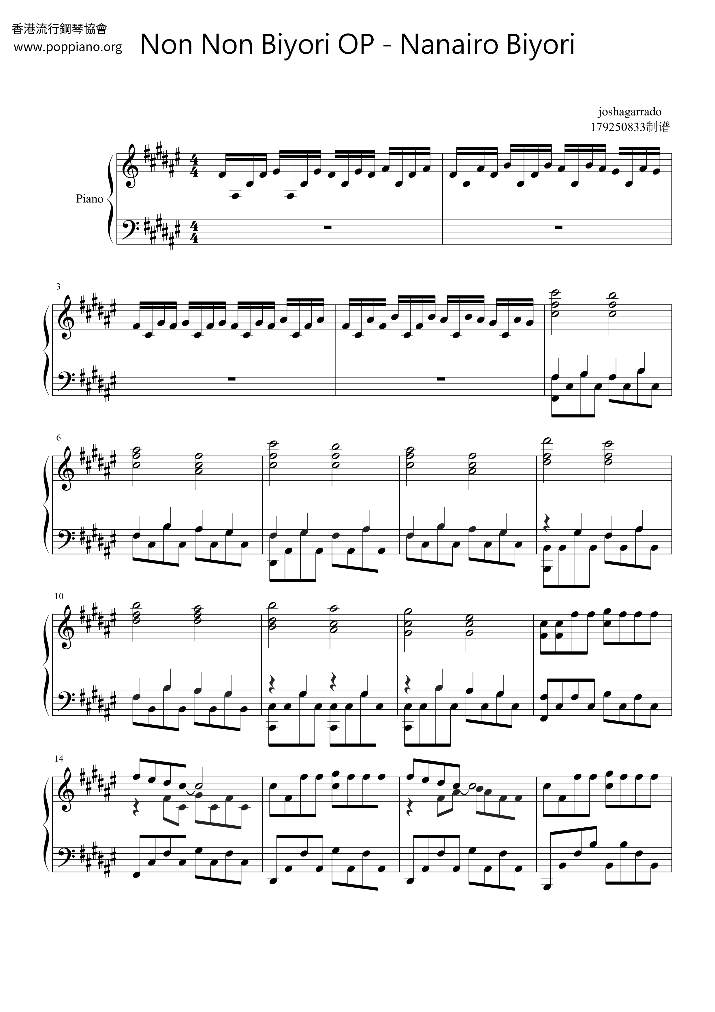 Nanairo Biyori Score