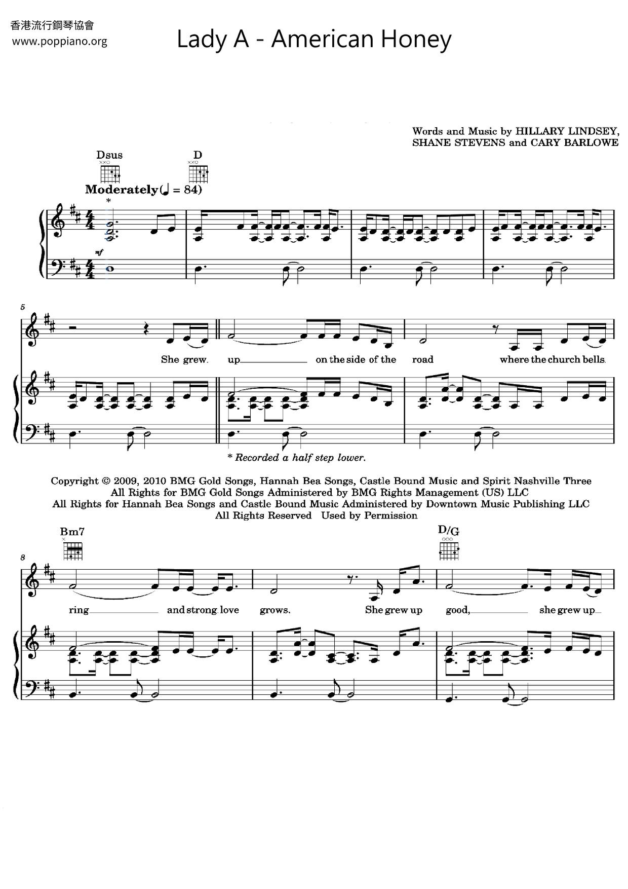 American Honey琴譜