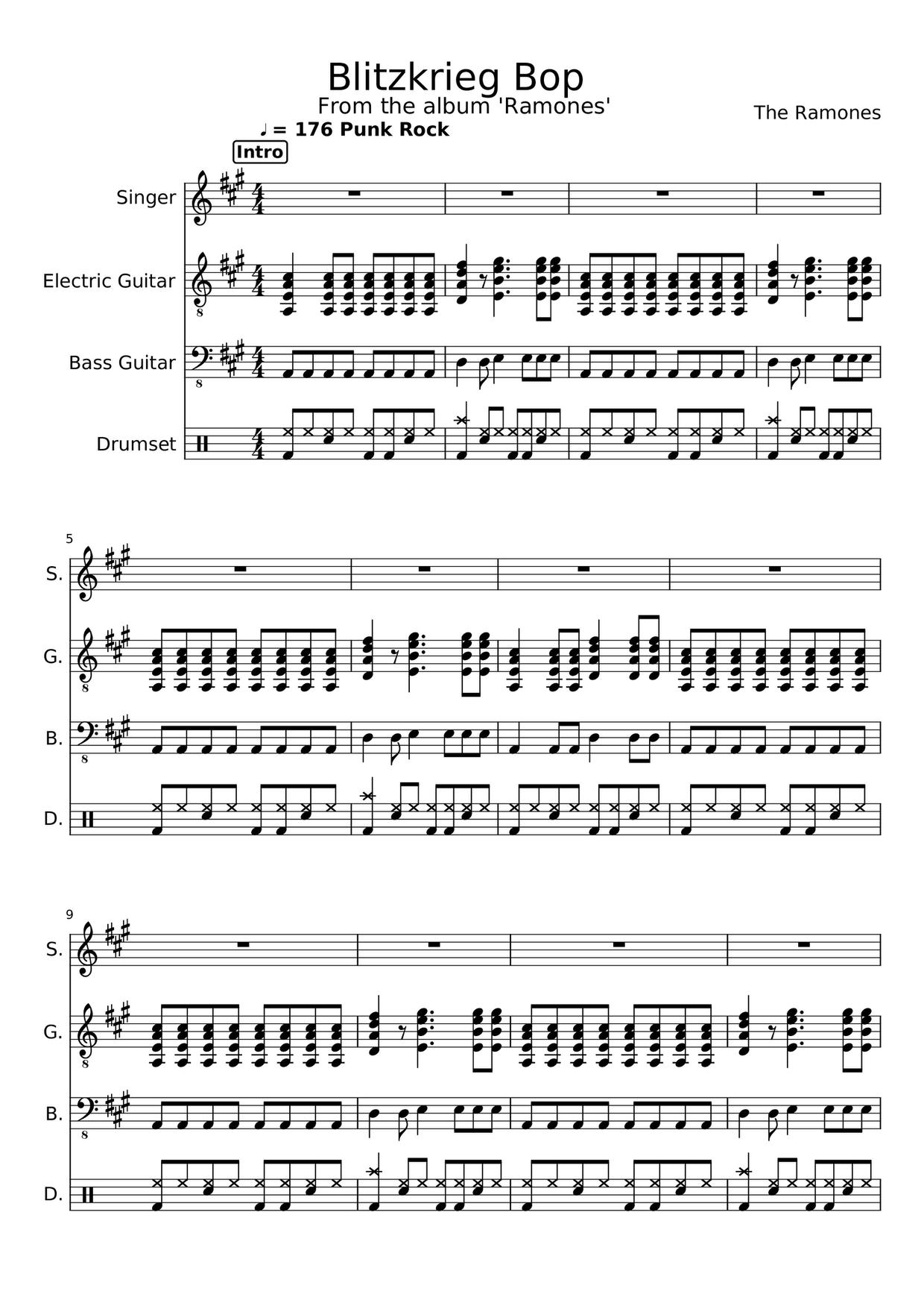 Blitzkrieg Bop Score