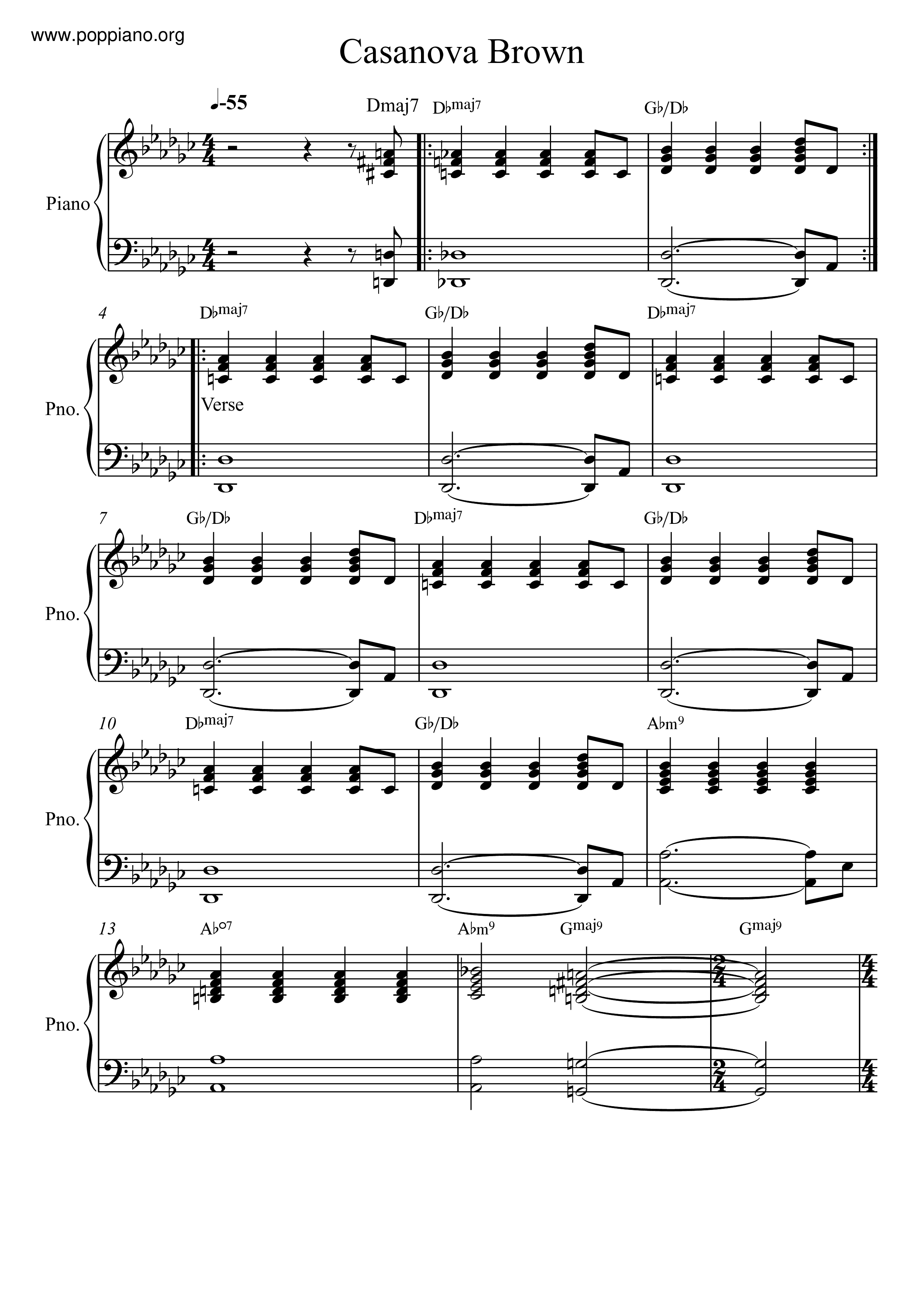 Casanova Brown Score