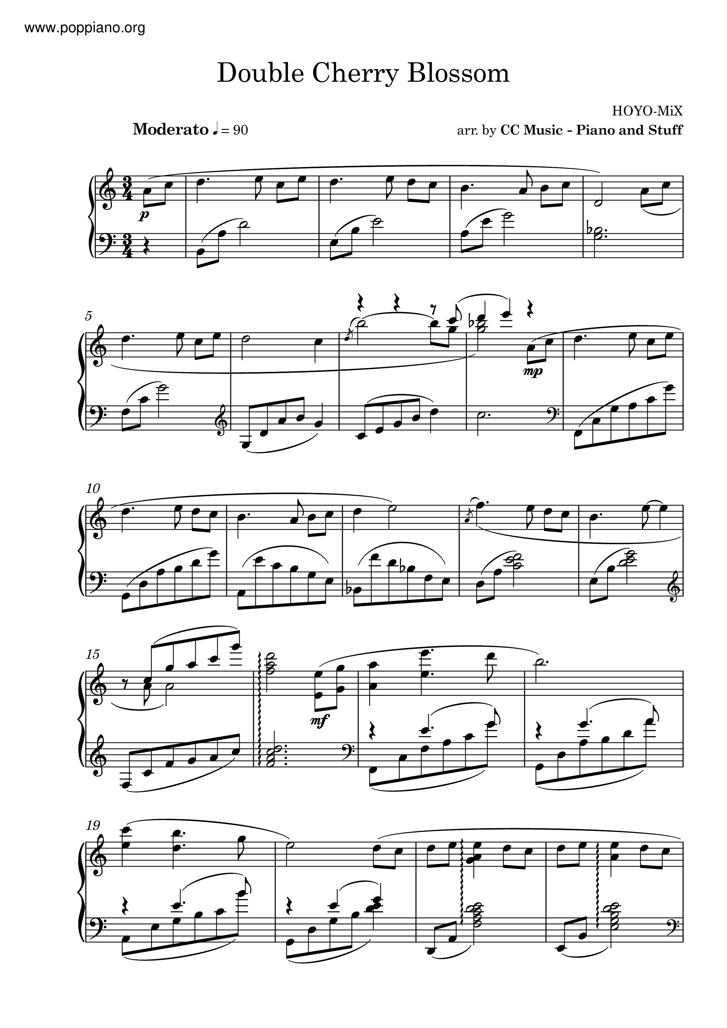Chino YoshioDouble Cherry Blossoms Sheet Music pdf, Free Score