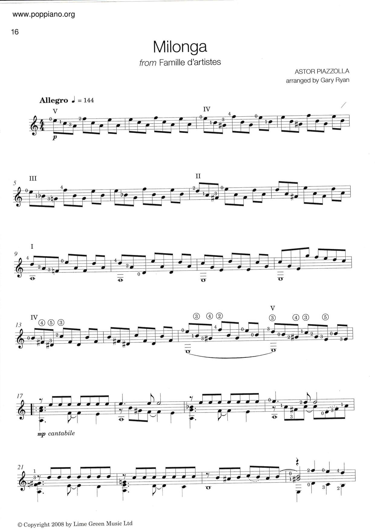 Milonga Score