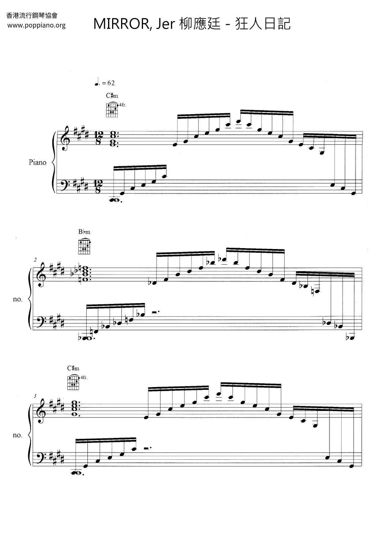 Diary Of A Madman Score