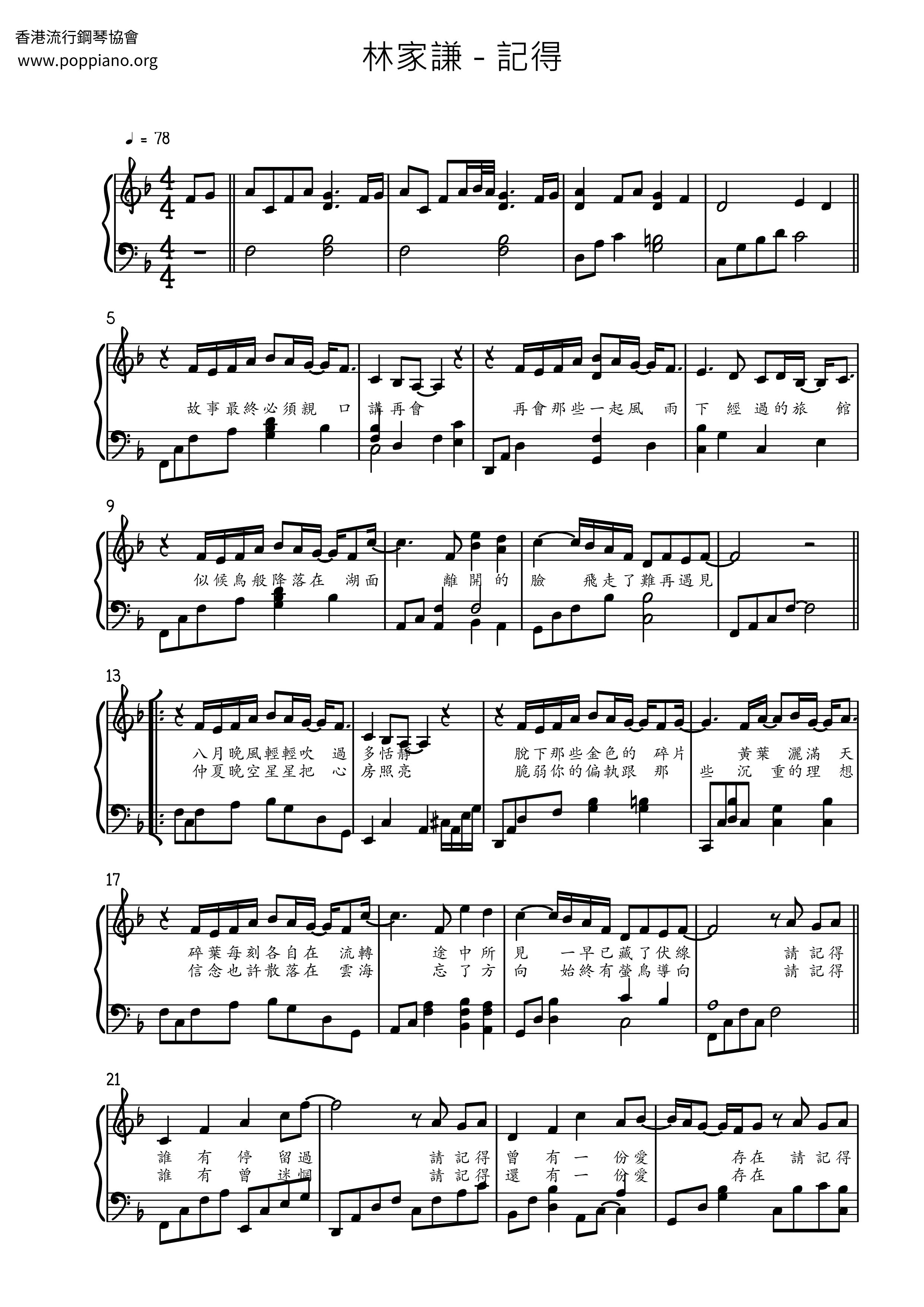 Remember Score