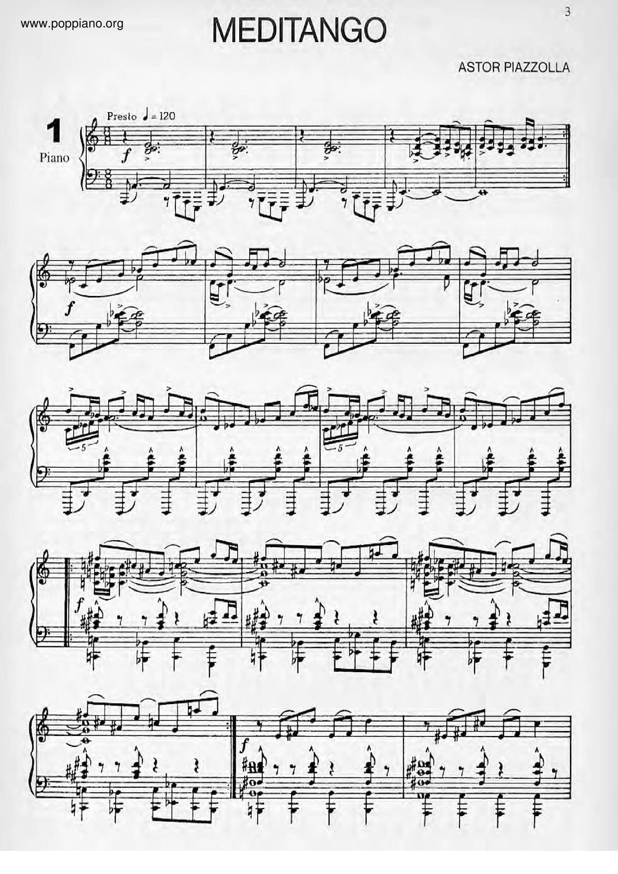 Meditangoピアノ譜