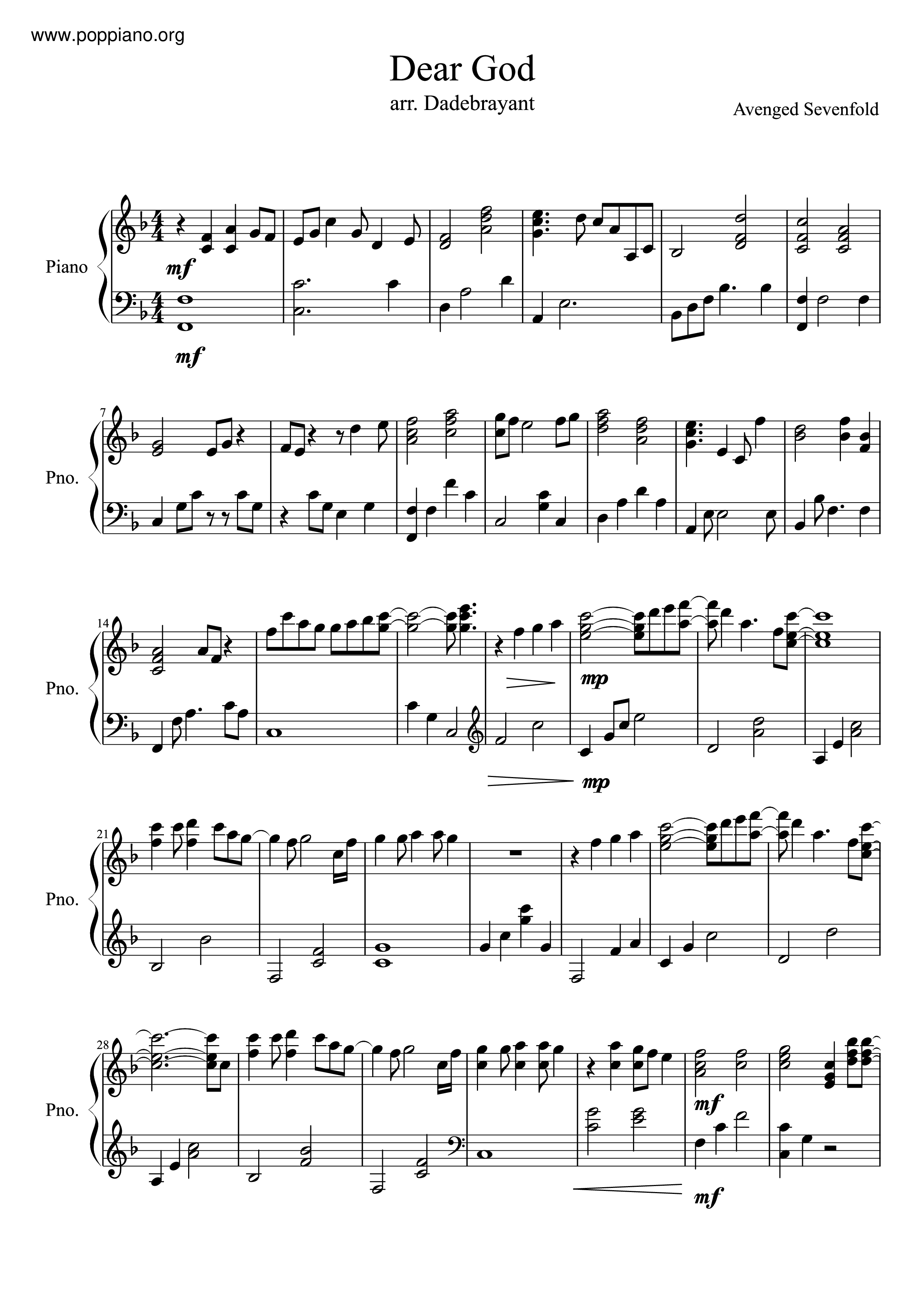 Dear God Score