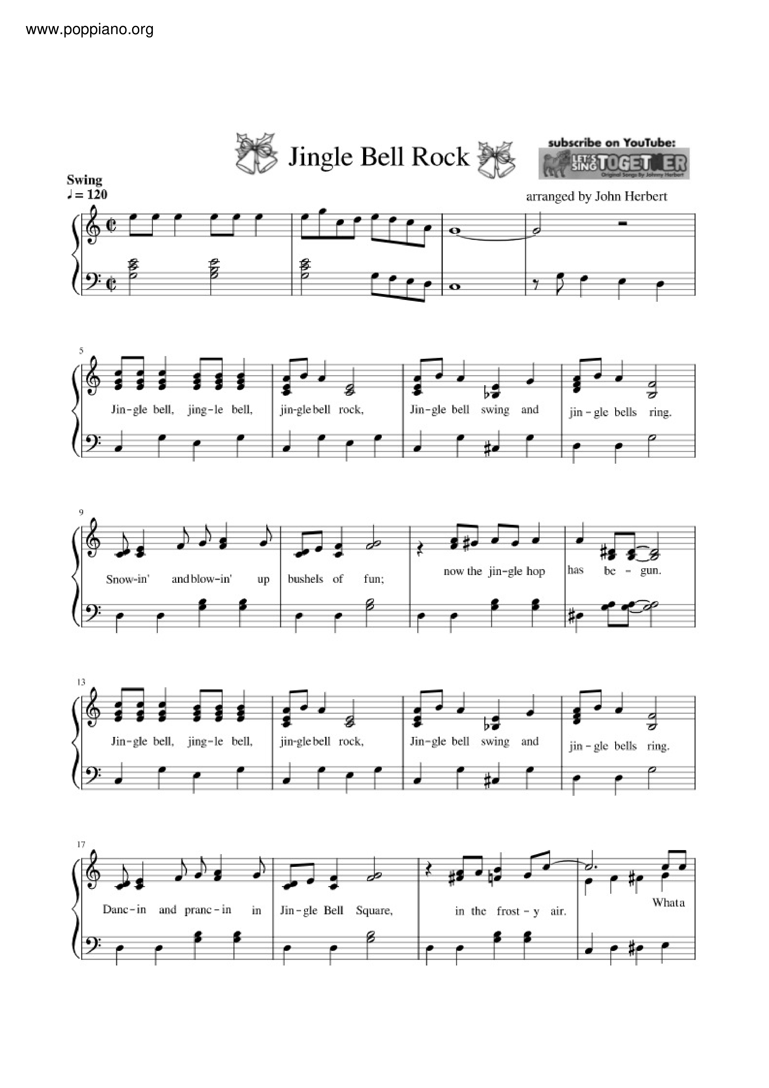 Jingle Bell Rockピアノ譜