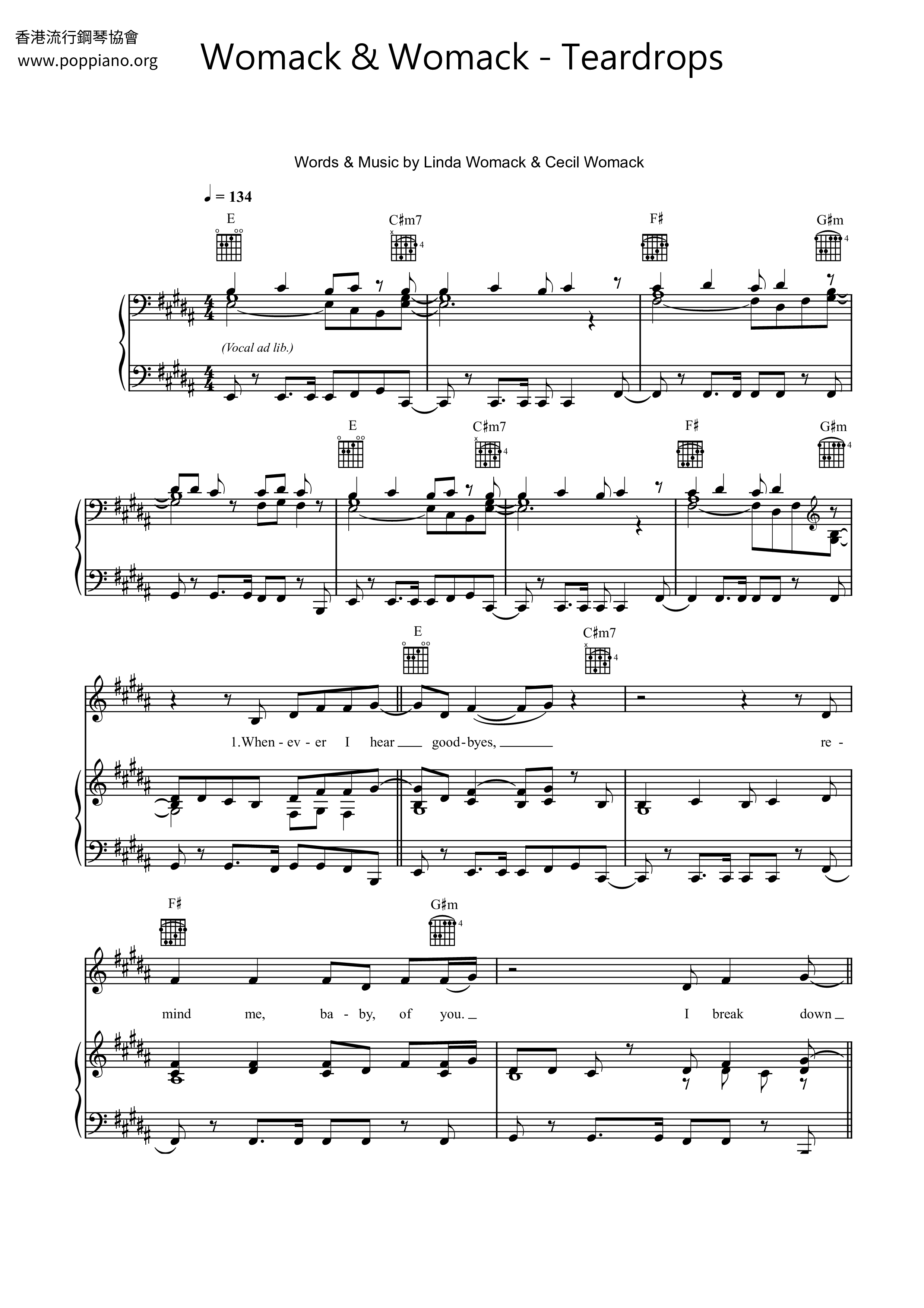 Teardrops Score