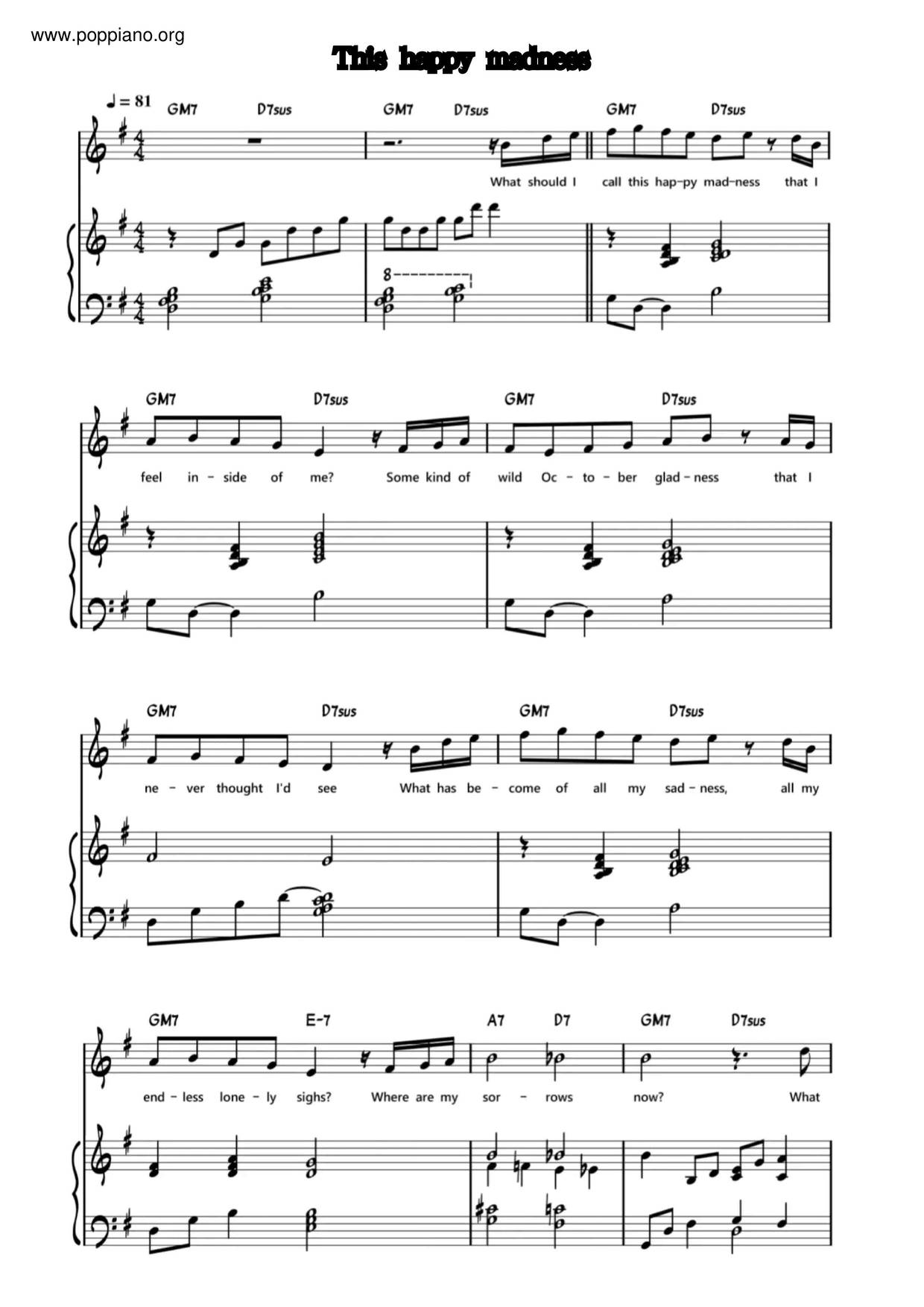 This Happy Madness Score