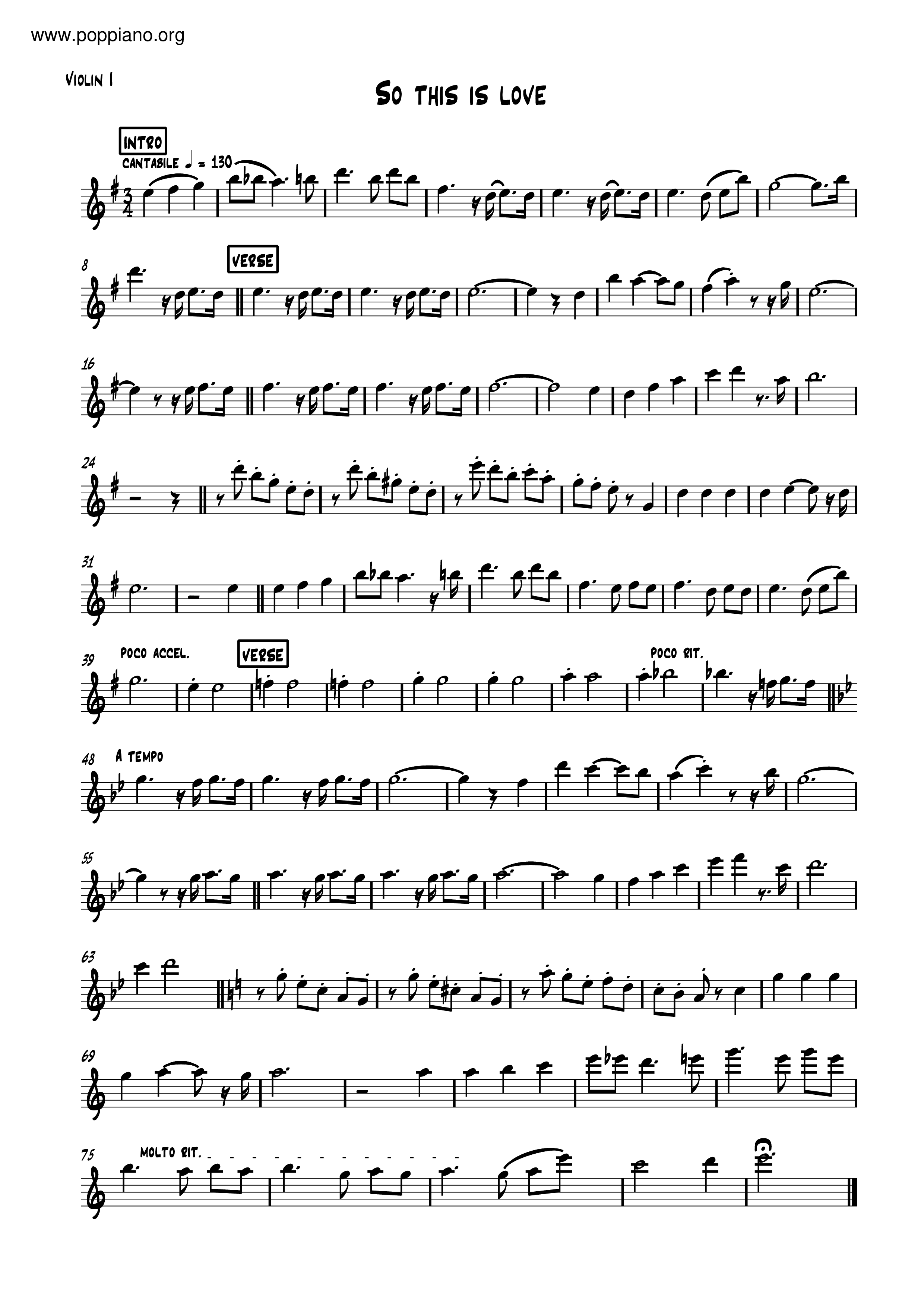 SO THIS IS LOVE Easy Piano Sheet music
