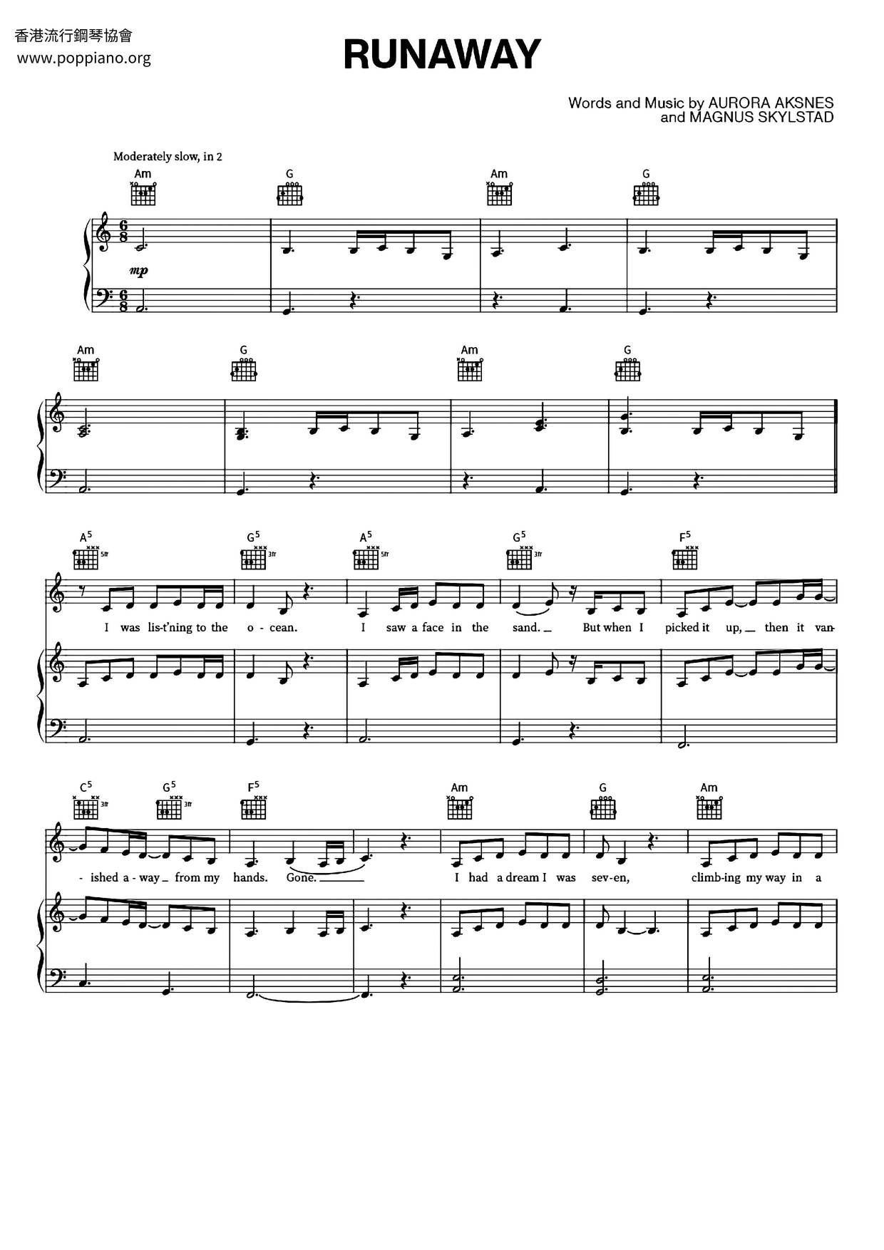 Runaway - Piano Version - song and lyrics by AURORA