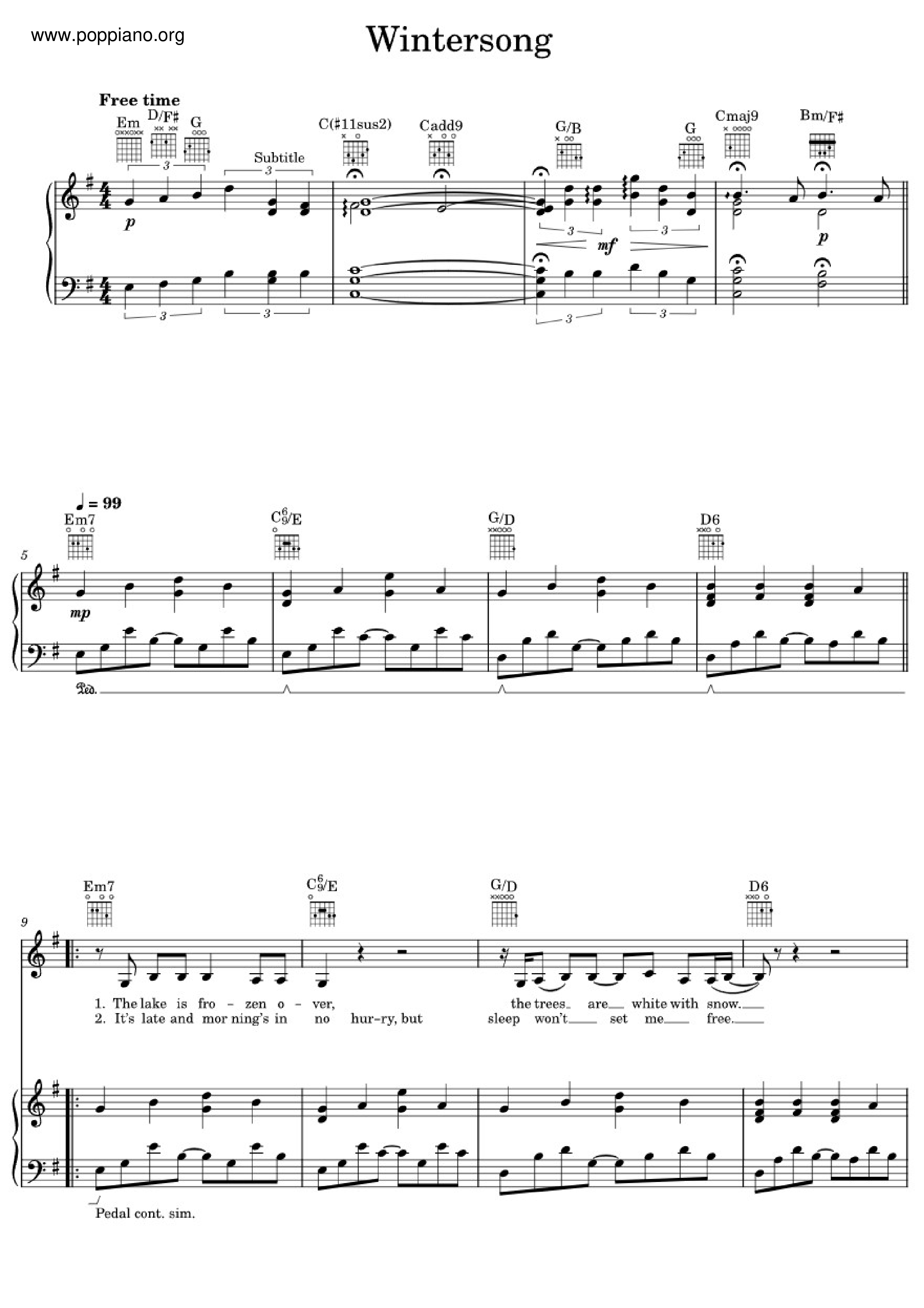 Wintersong Score