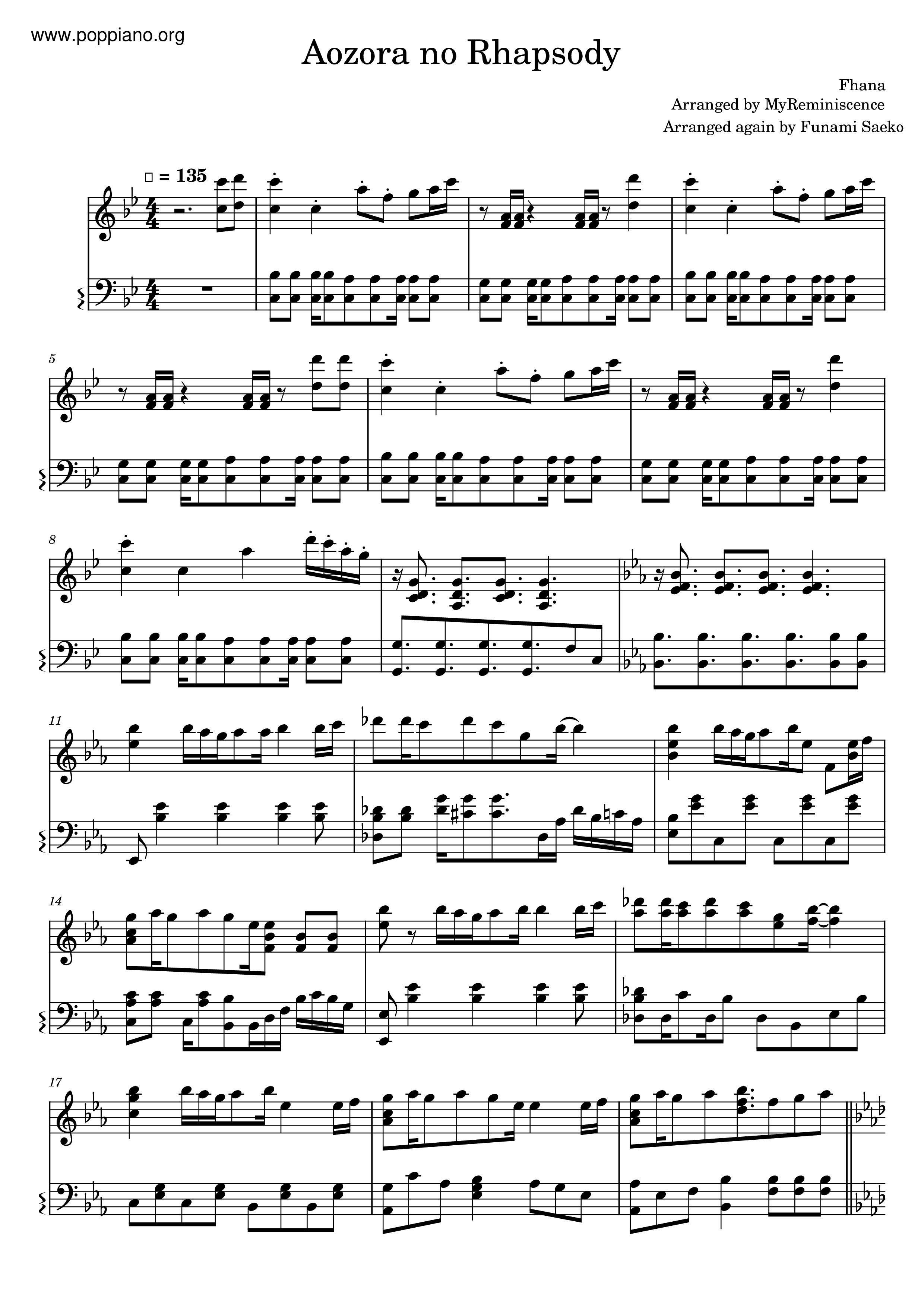 Aozora No Rhapsody Score