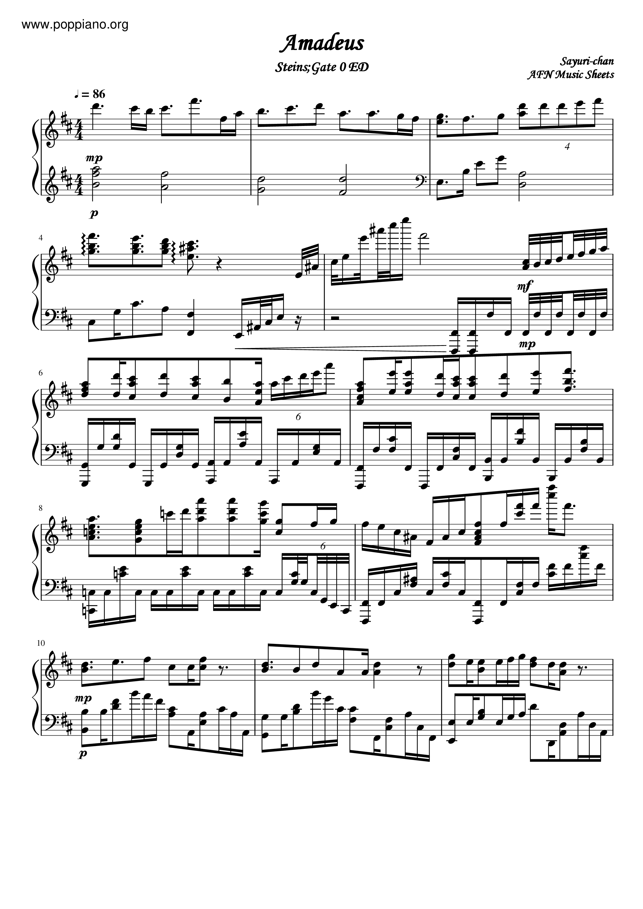 Steins;Gate - Amadeus Score