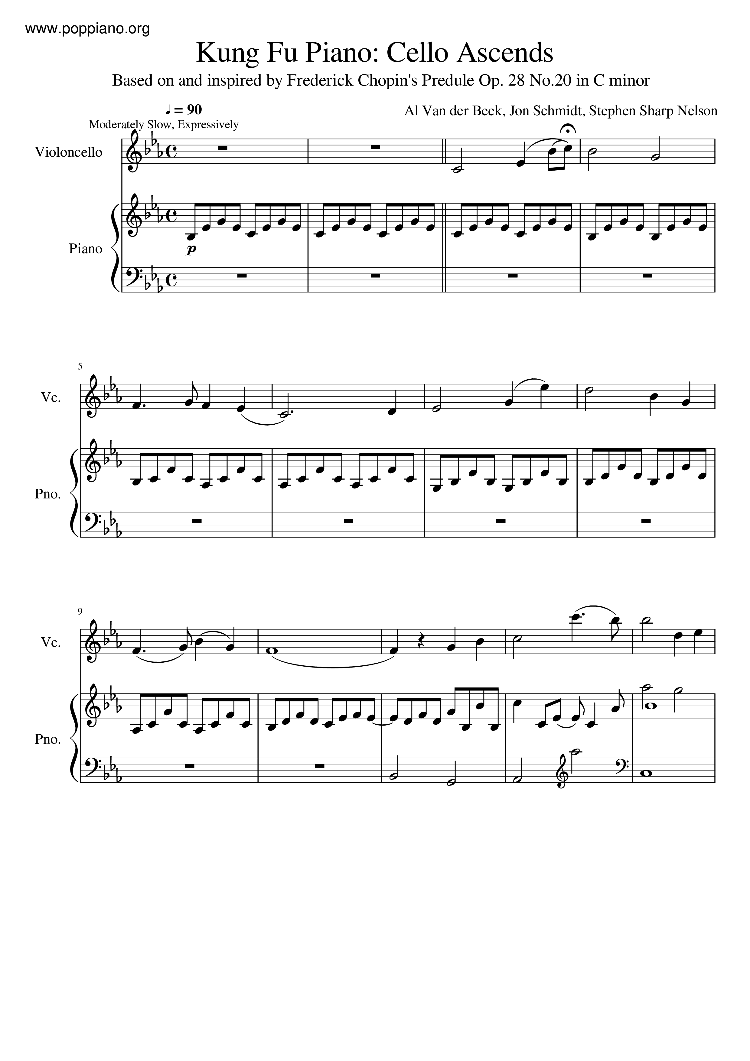 Kung Fu Piano: Cello Ascendsピアノ譜