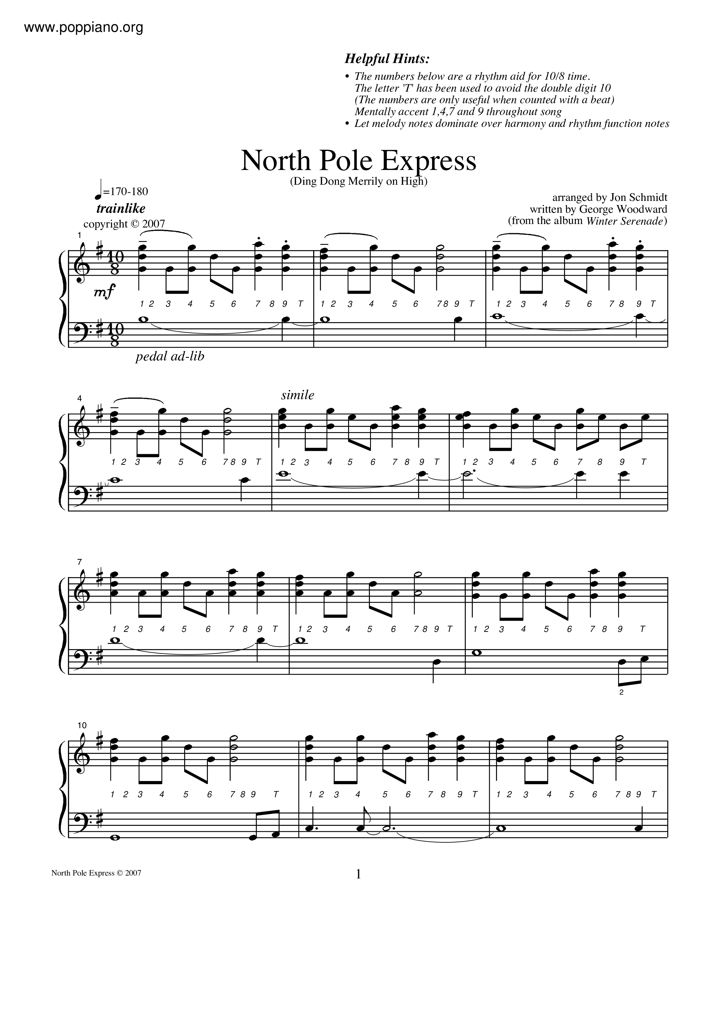 North Pole Expressピアノ譜