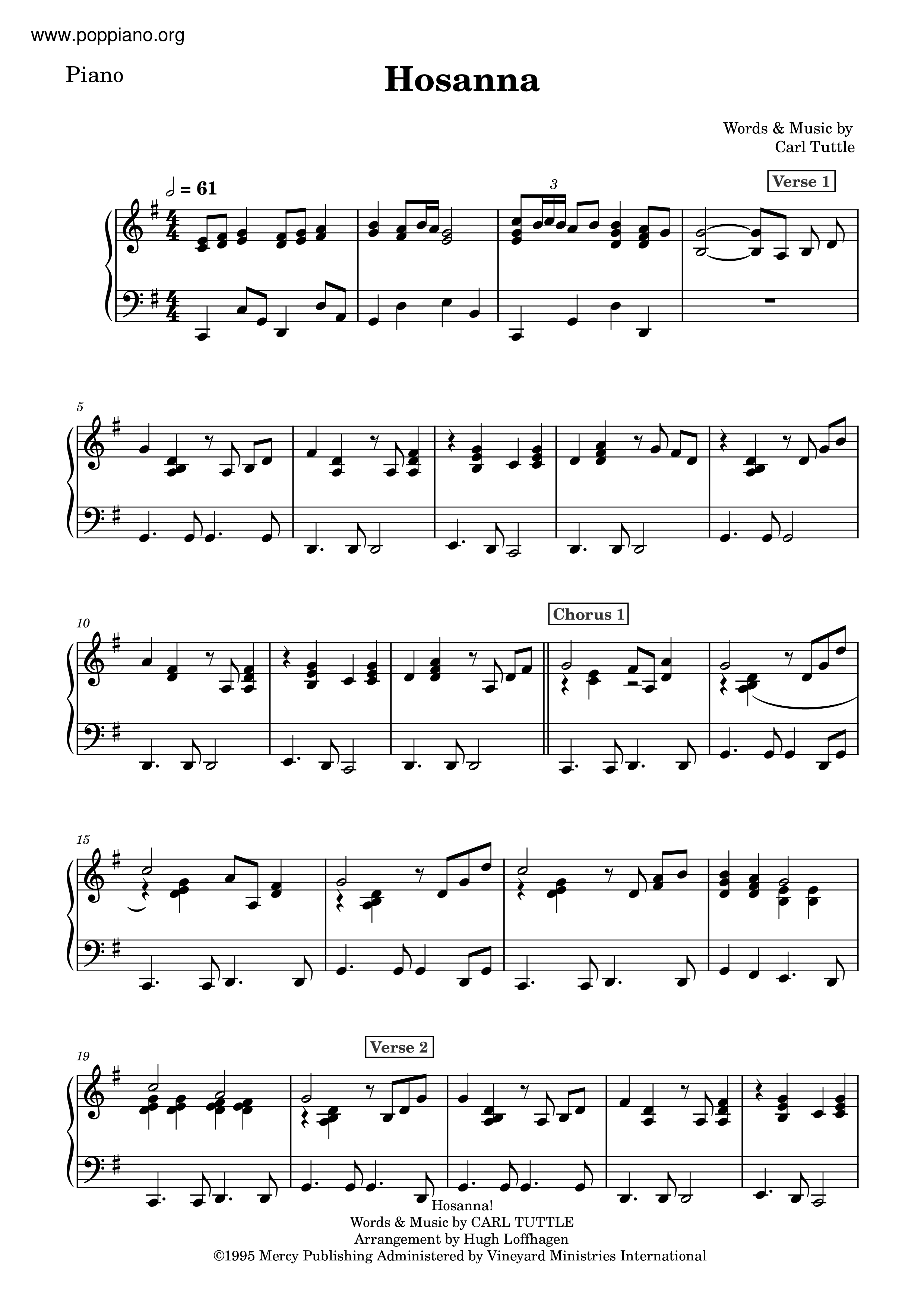 Hosanna Score