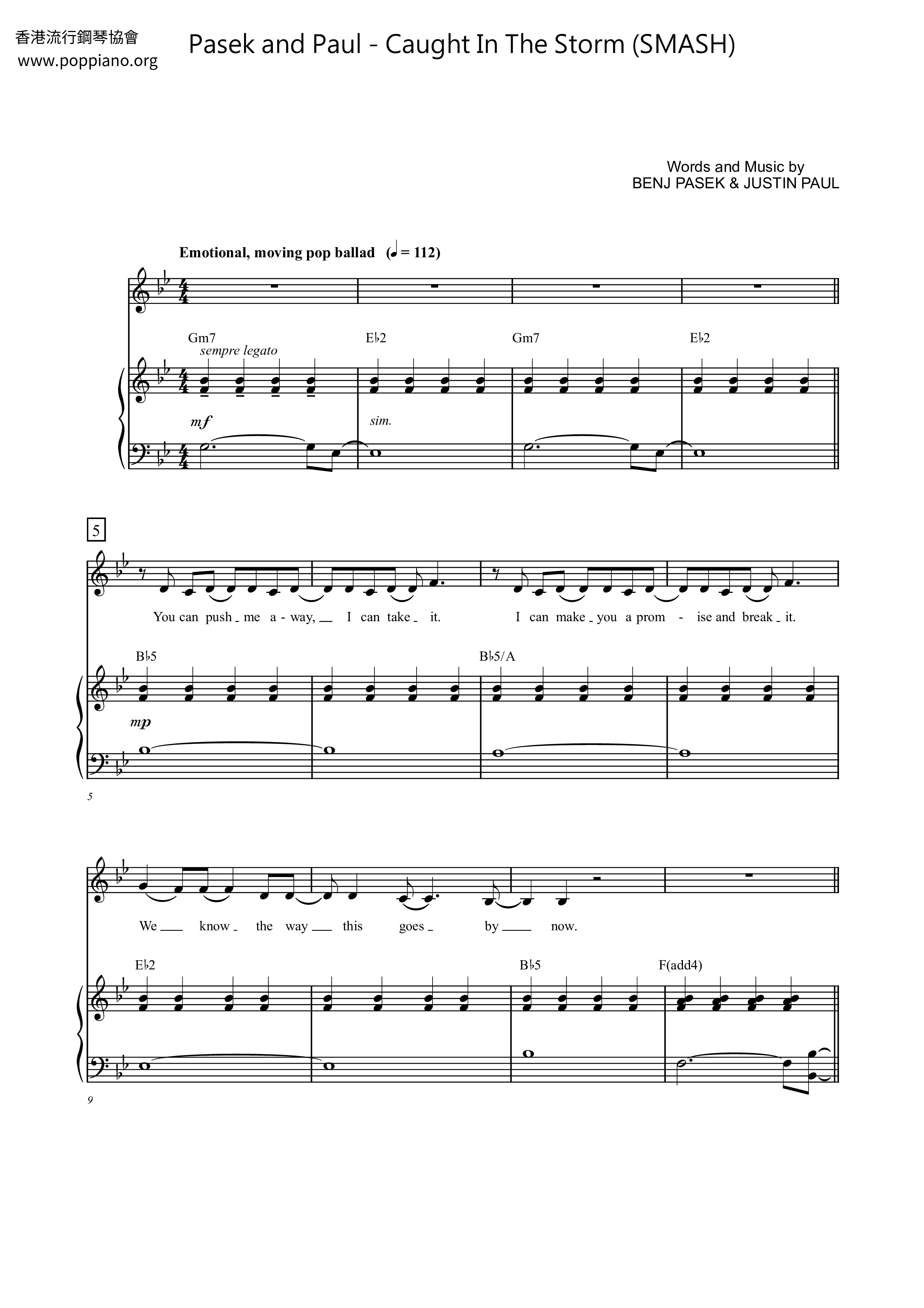 Caught In The Storm (SMASH) Score