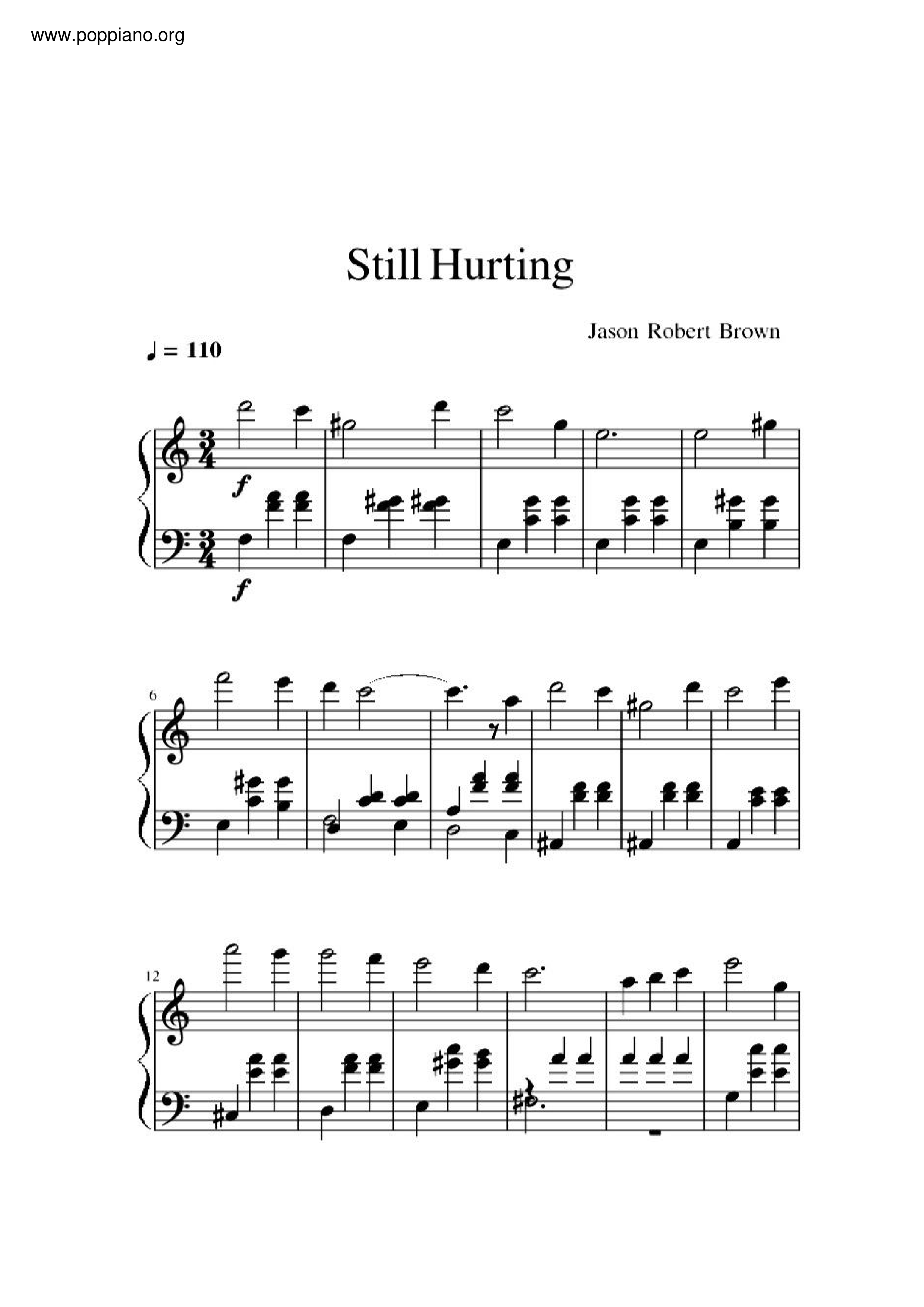 Still Hurtingピアノ譜