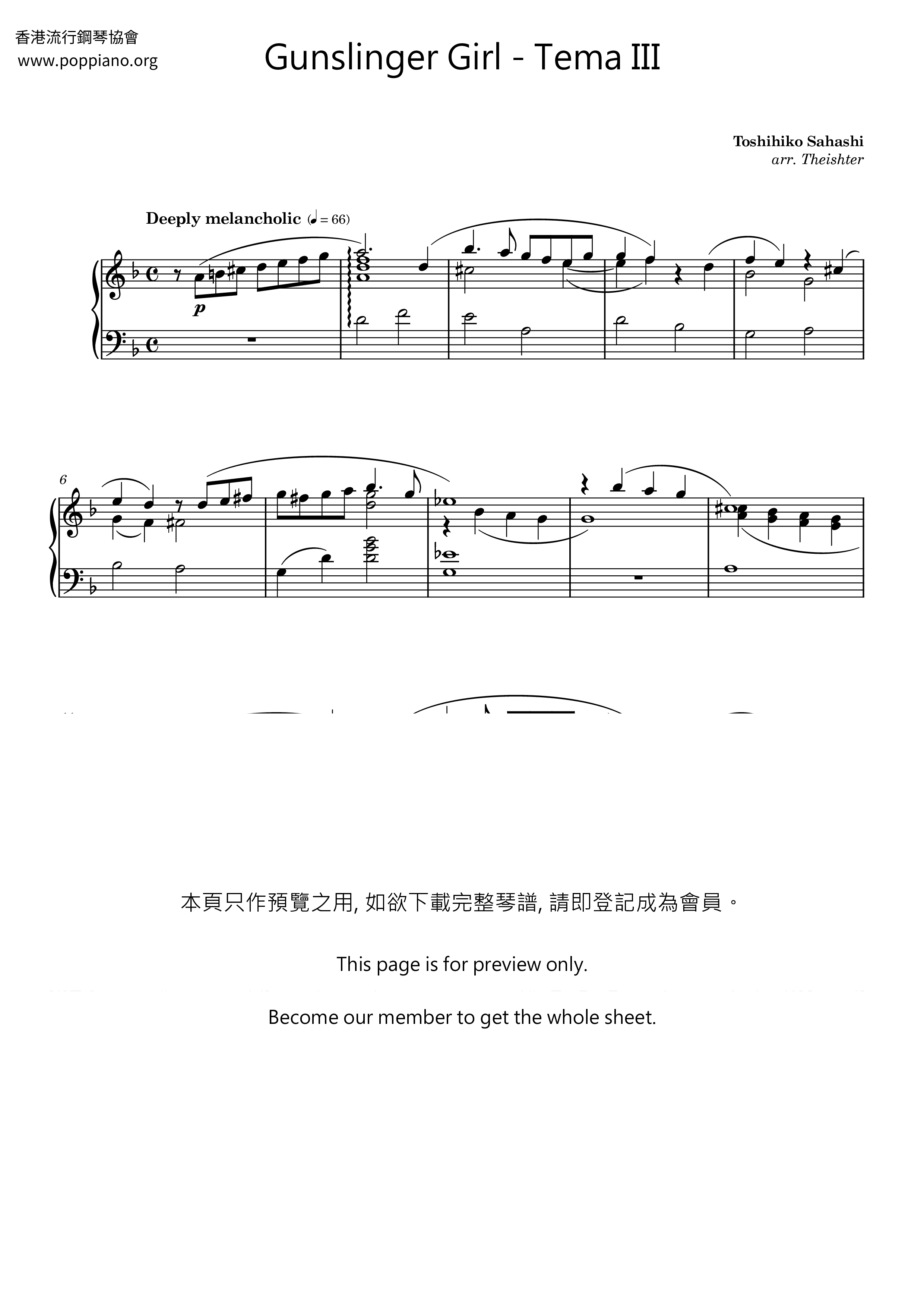 Tema III Score