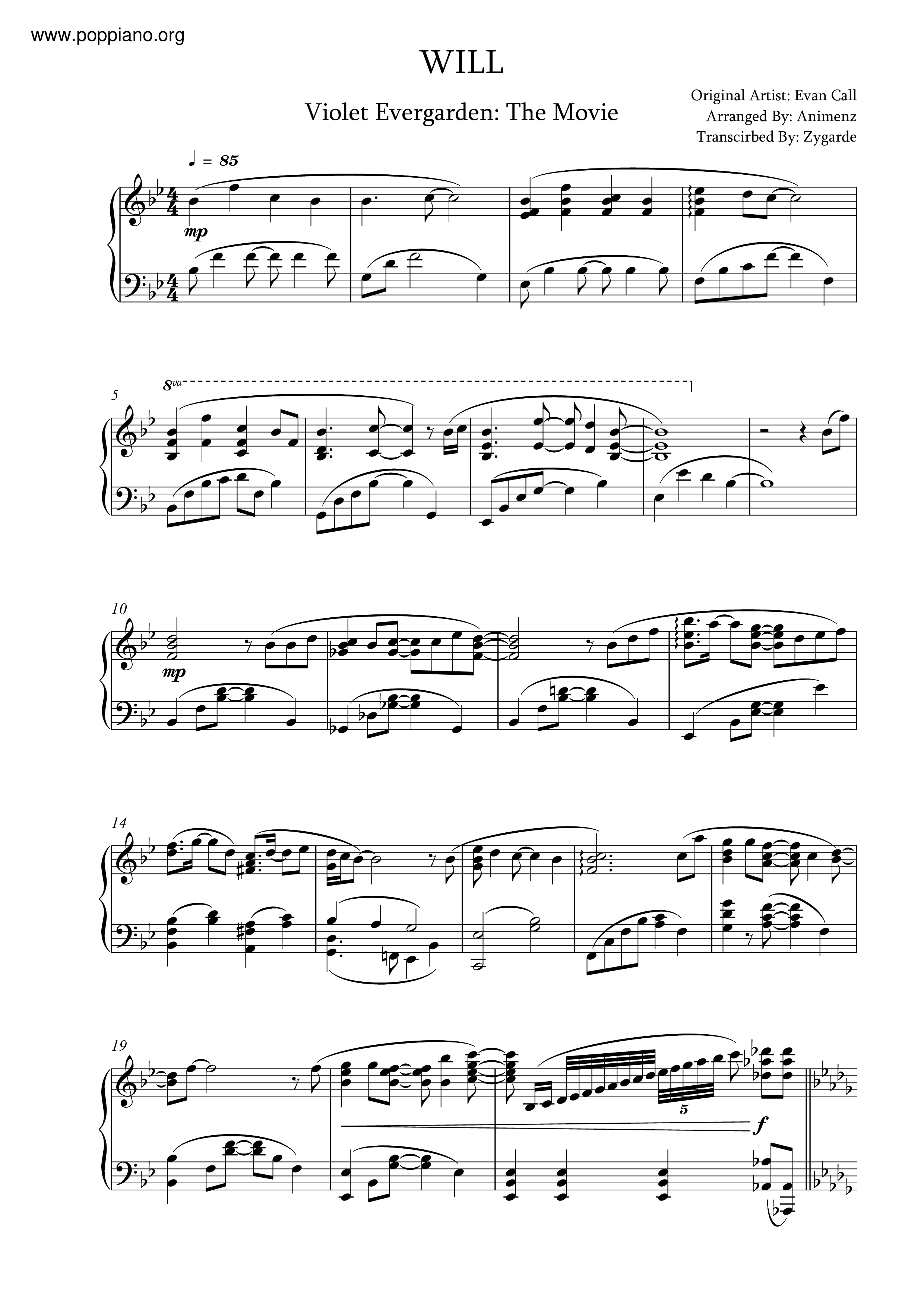 Violet Evergarden - Will Score