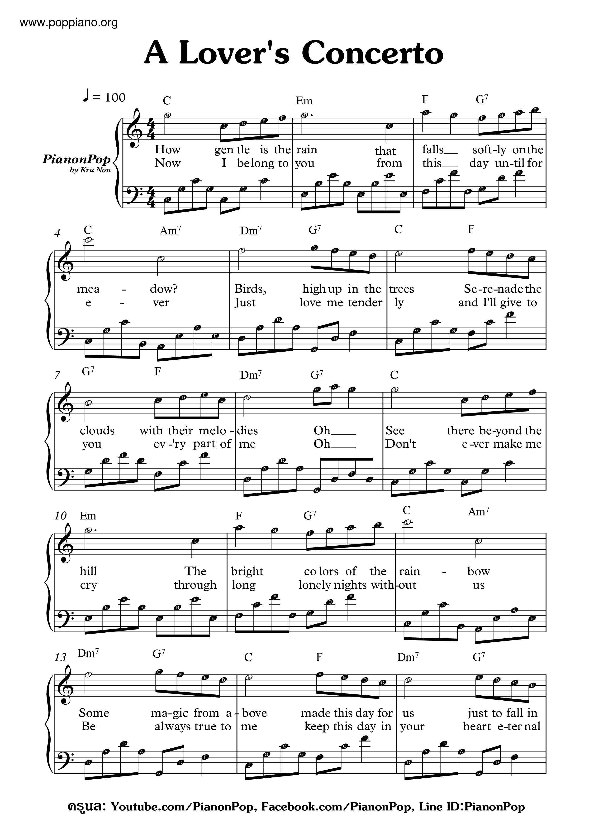 Lover's Concertoピアノ譜