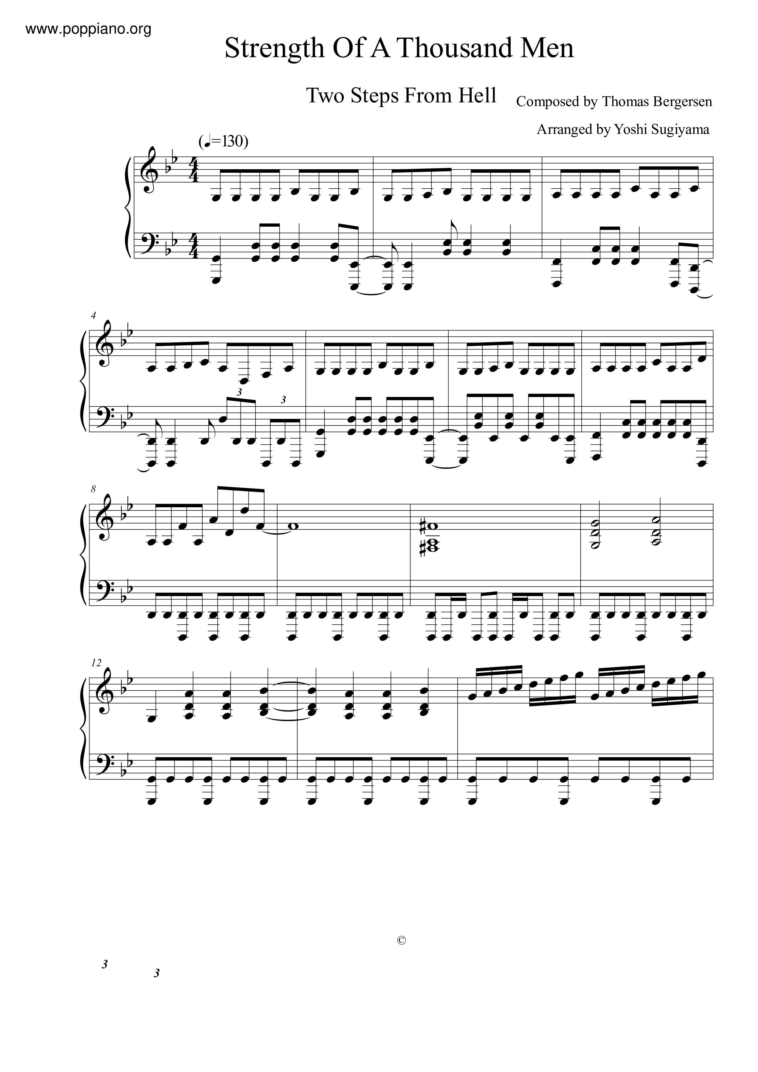 Strength of a Thousand Men Score