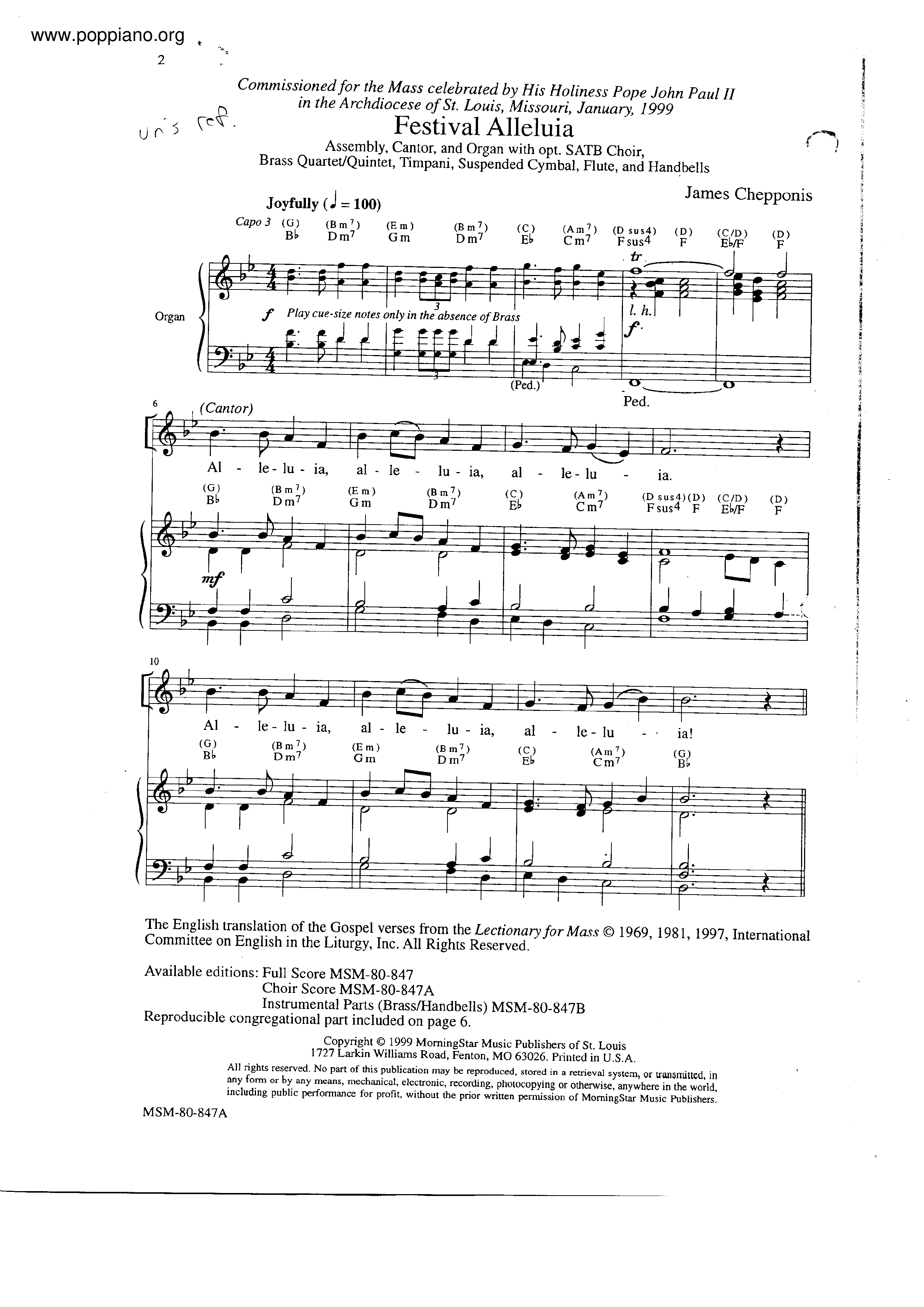 Festival Alleluia Score
