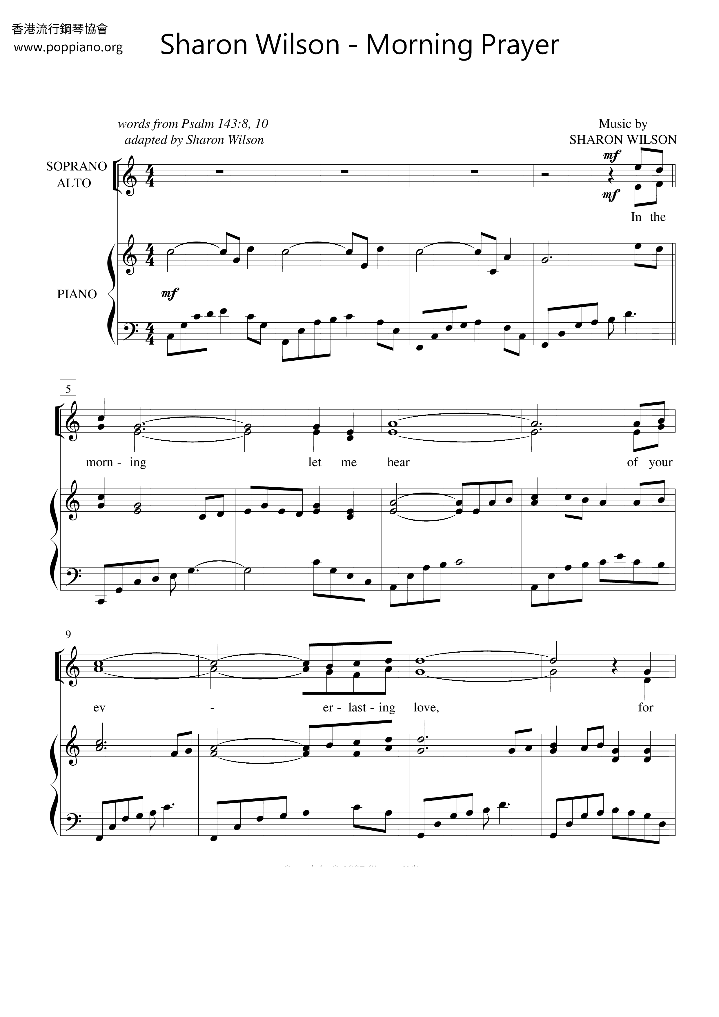 Morning Prayer Score
