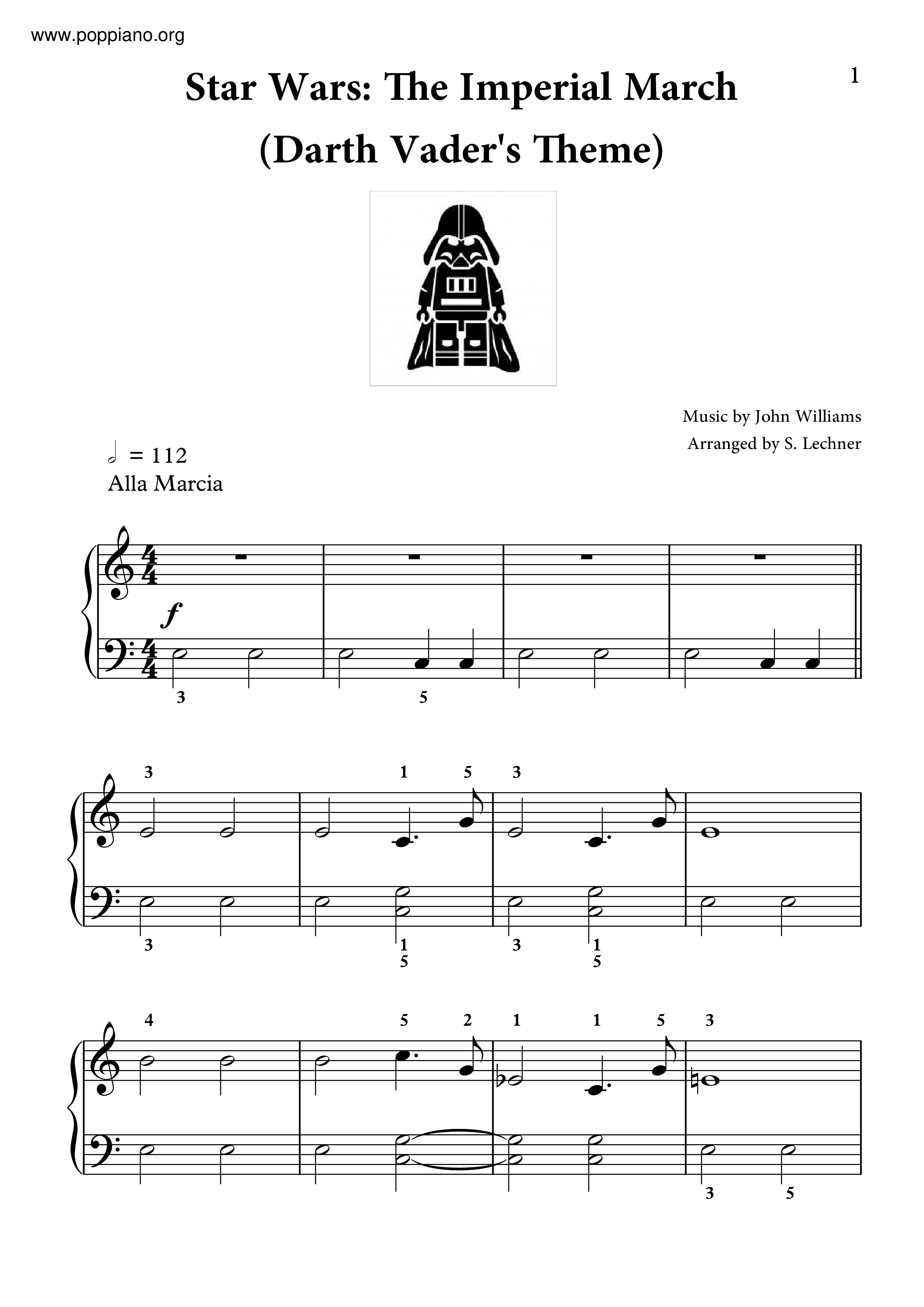 Star Wars - The Imperial March Score