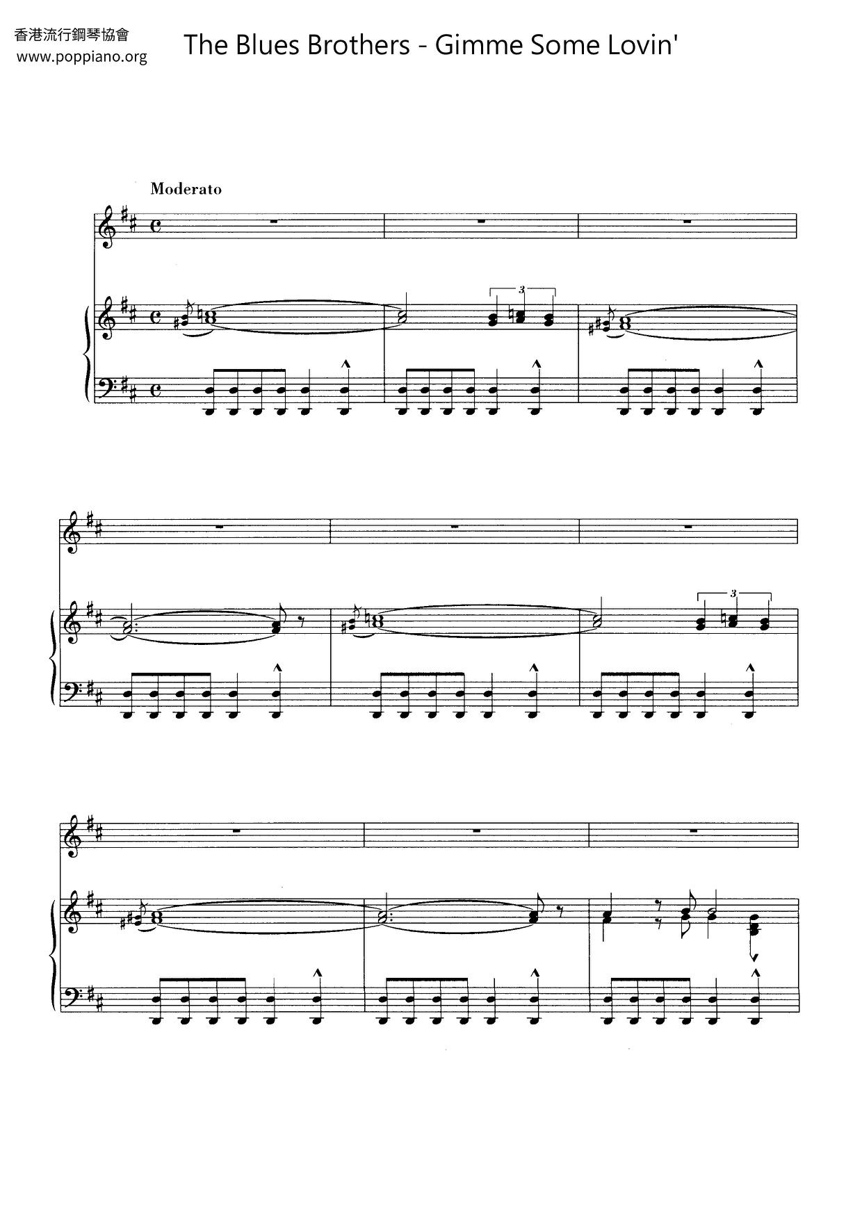 Gimme Some Lovin' Score