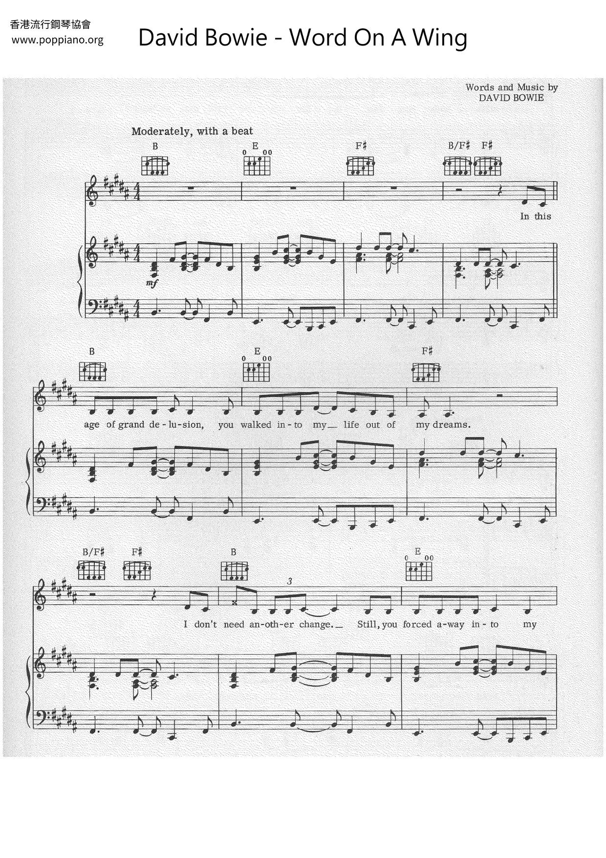 david-bowie-word-on-a-wing-sheet-music-pdf-free-score-download