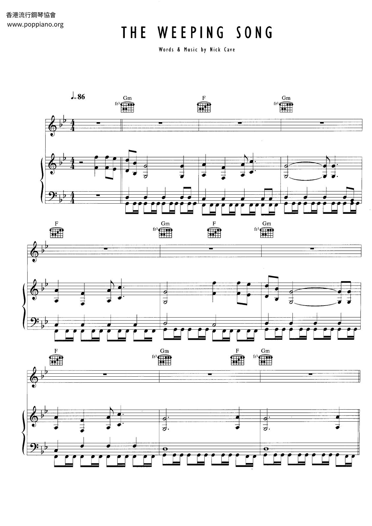 The Weeping Song Score