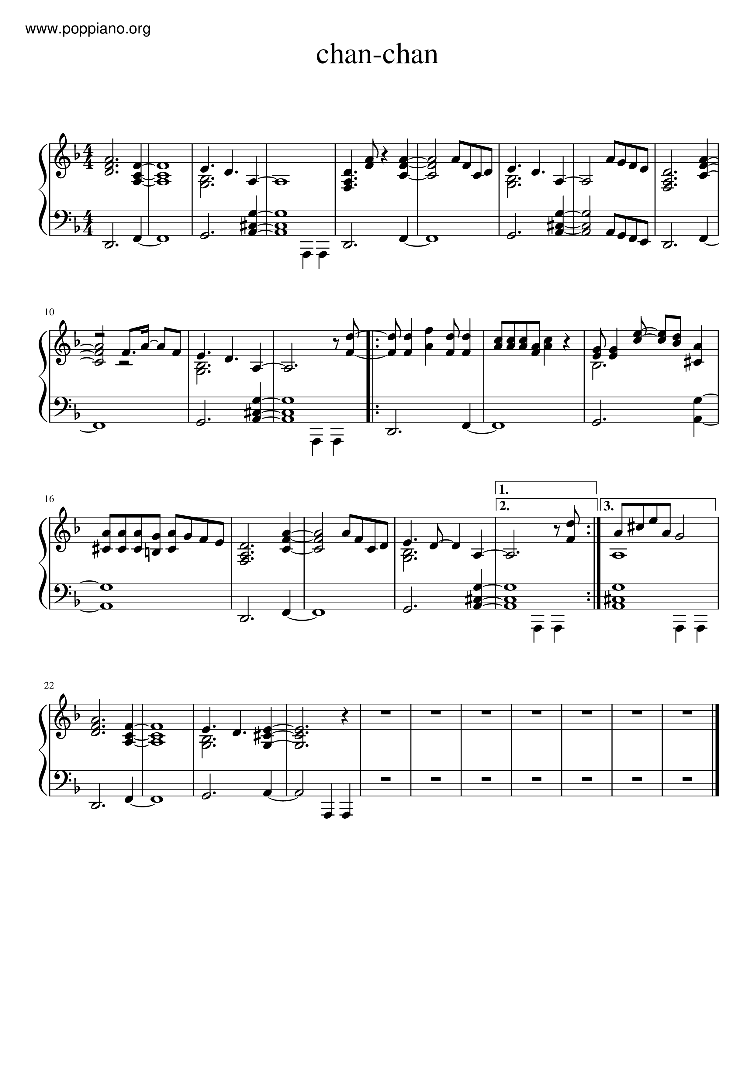 Chan Chan Score