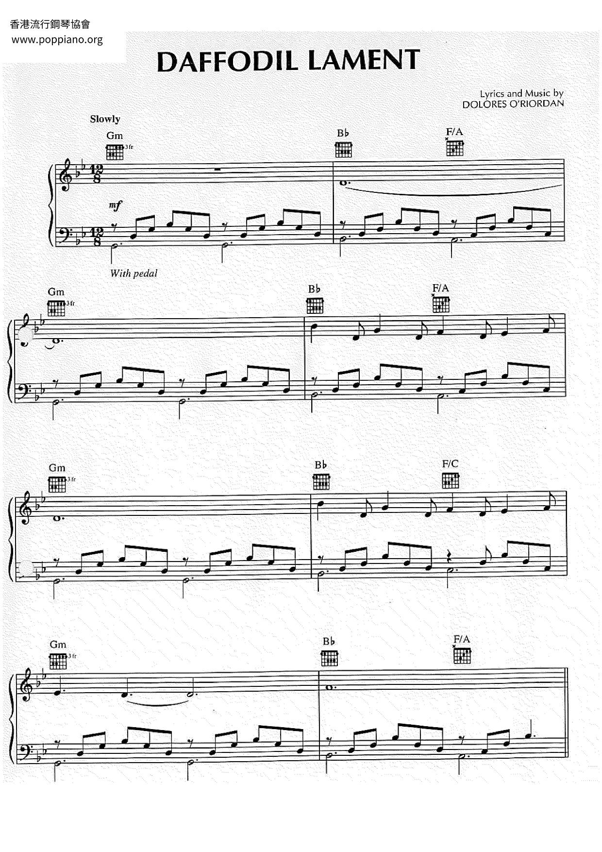 Daffodil Lamentピアノ譜
